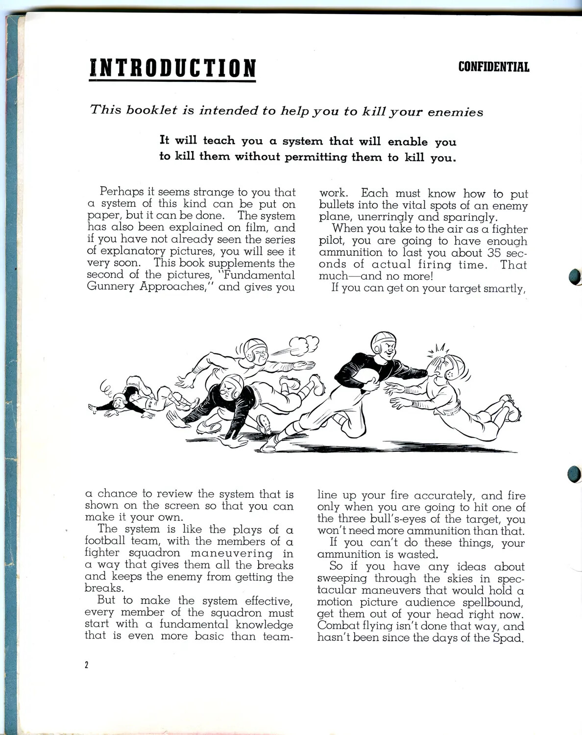 WWII USAAF Confidential Fighter Gunnery Training Manual -- Introduction Page (China Burma India Theater Archive)