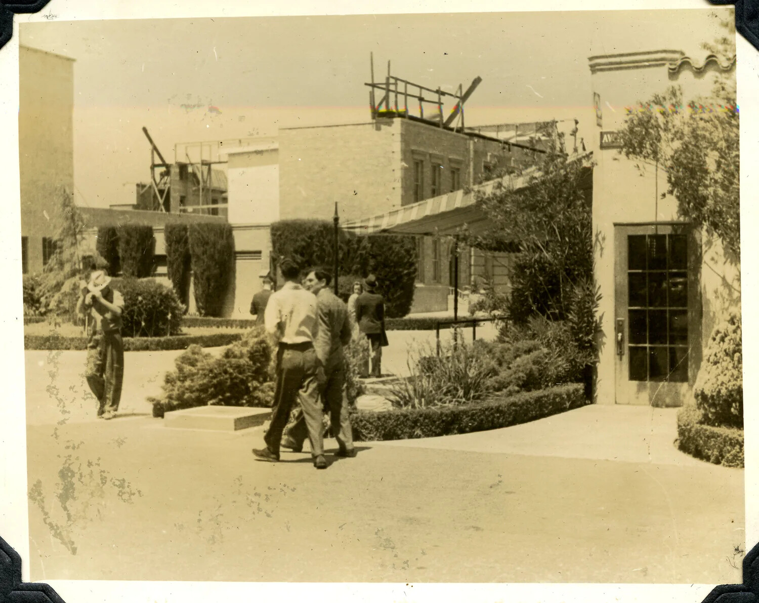 Civilian Courtyard Scene, Jervey Signal Corps Photo Album