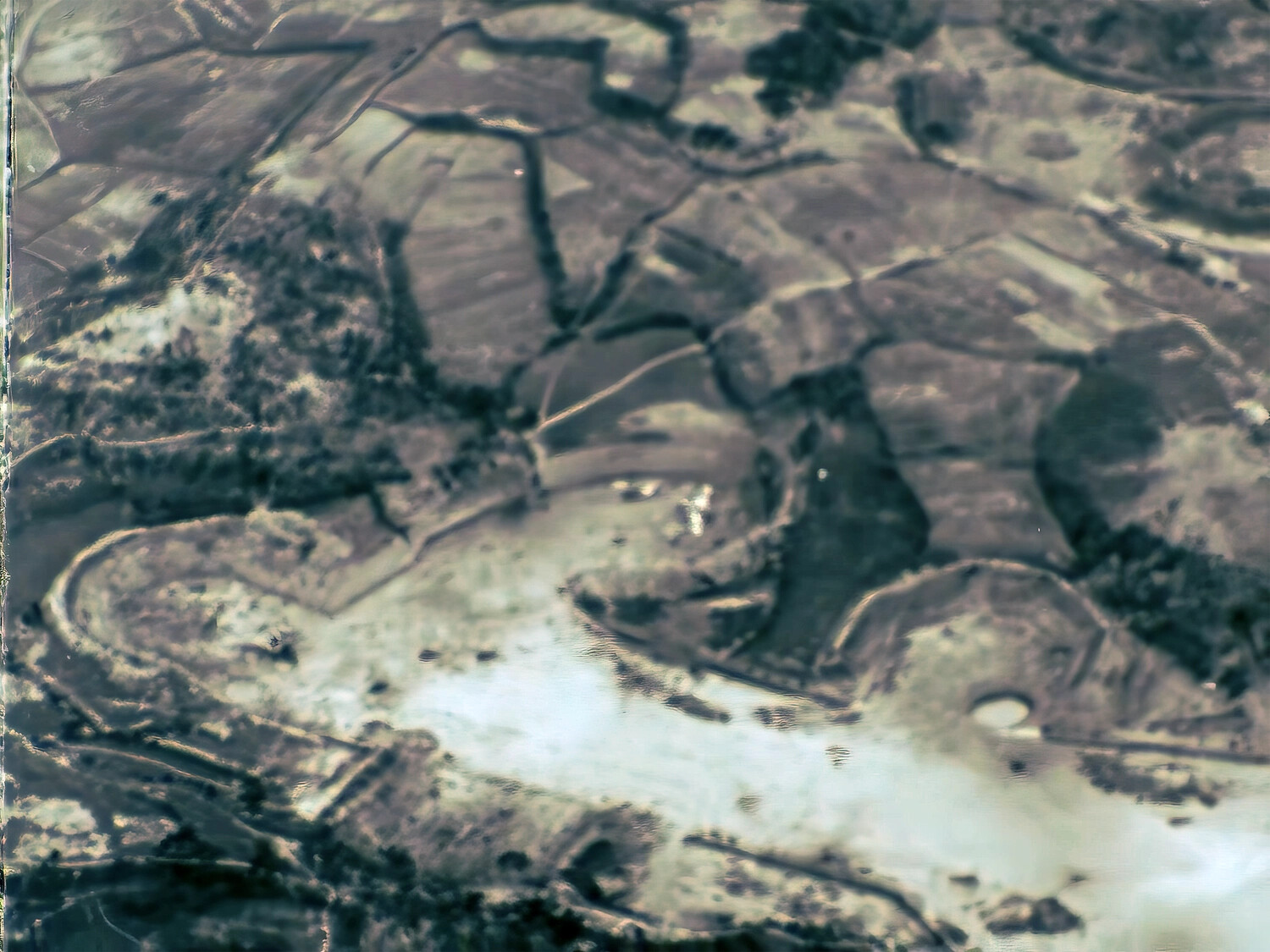 Upscaled Aerial Film Still: Coastal Terrain, Francis R. Ferry / Yamato Collection, WWII