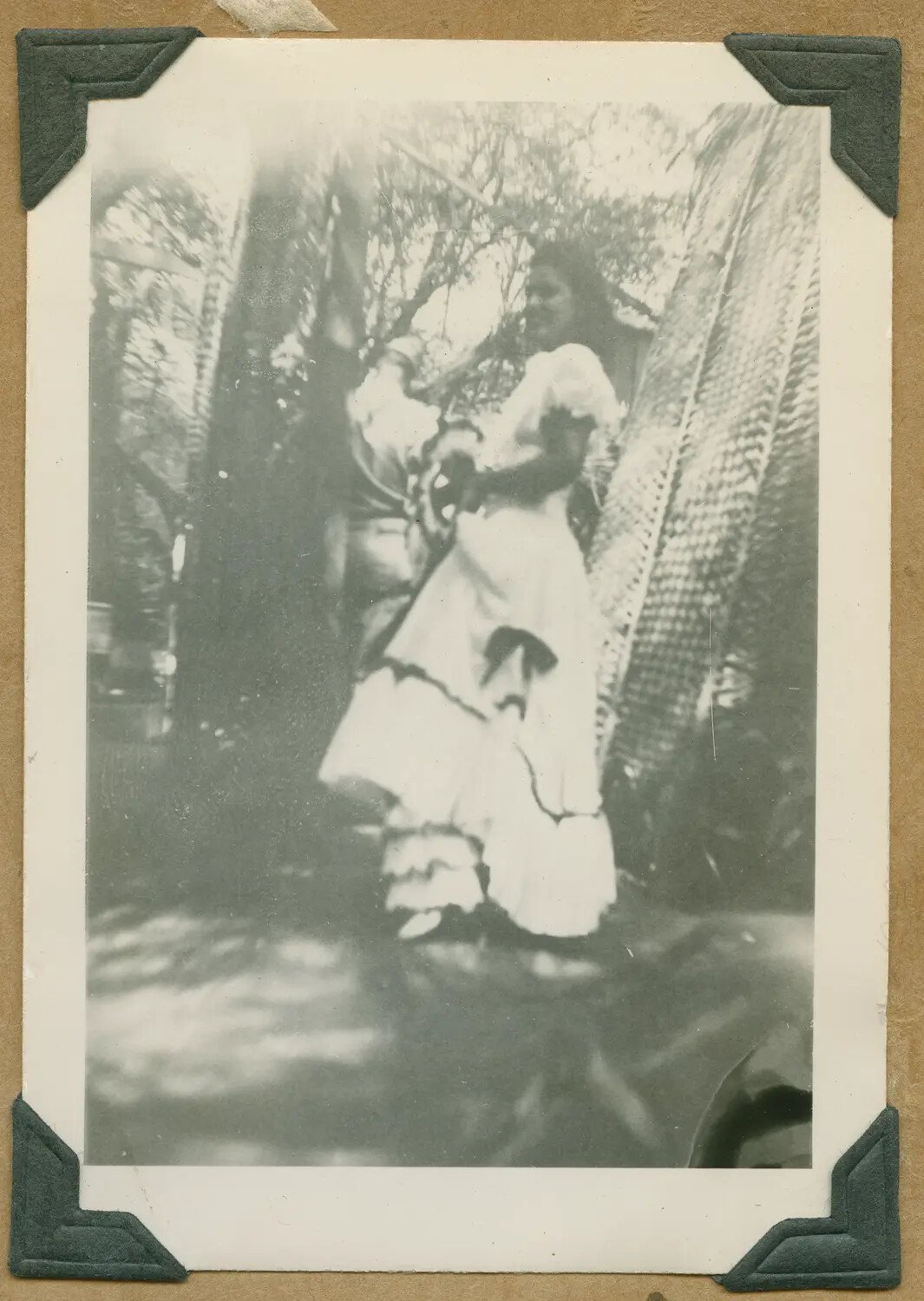 Costumed Performer at U.S.O. Show, Hawaii, WWII Era