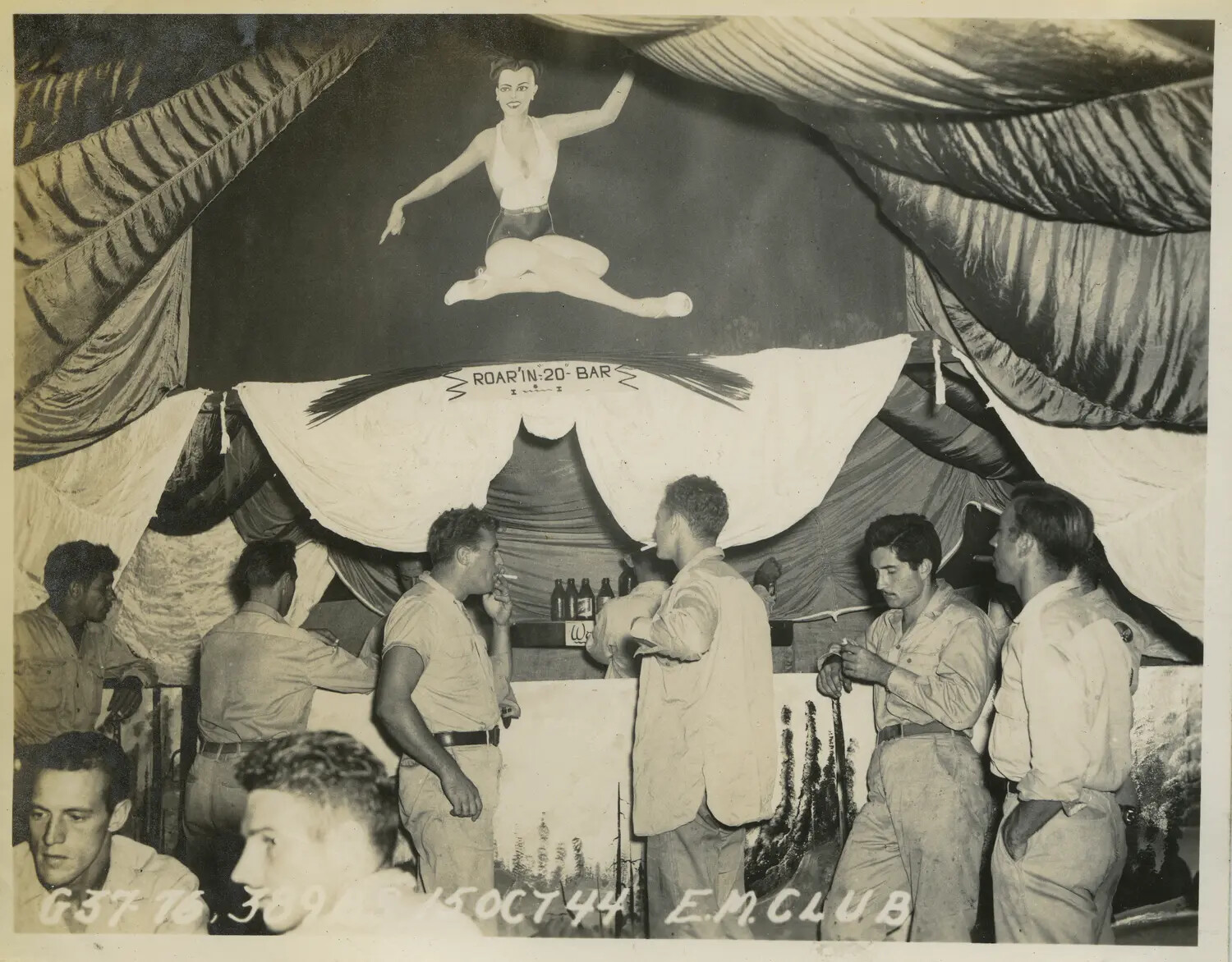 389th Bomb Squadron Enlisted Men's Club, "Roar'in 20 Bar", 312th Bomb Group, 15 October 1944