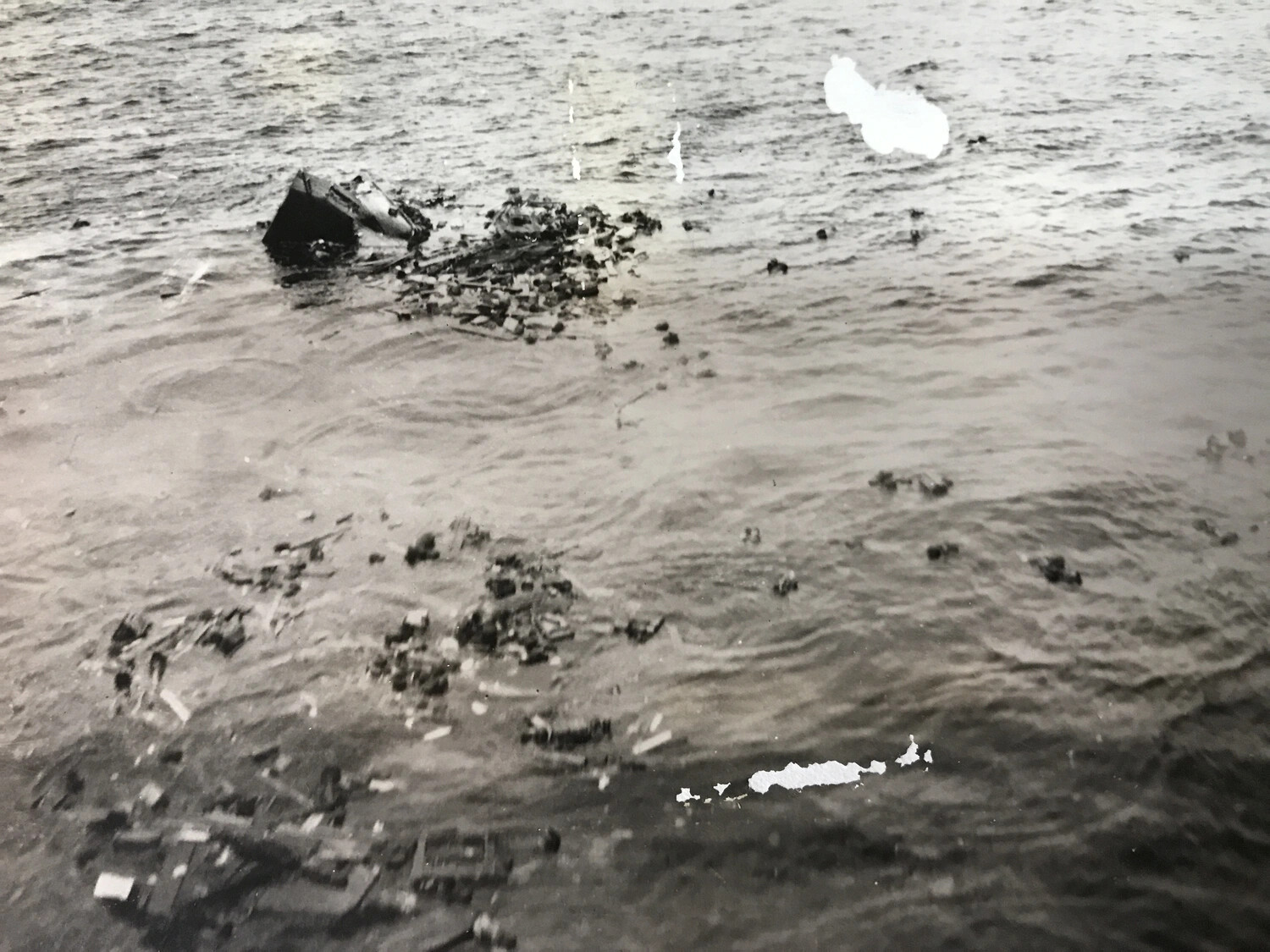 Wreckage Field Following Anti-Shipping Strike, Vicinity Muschu Island, New Guinea