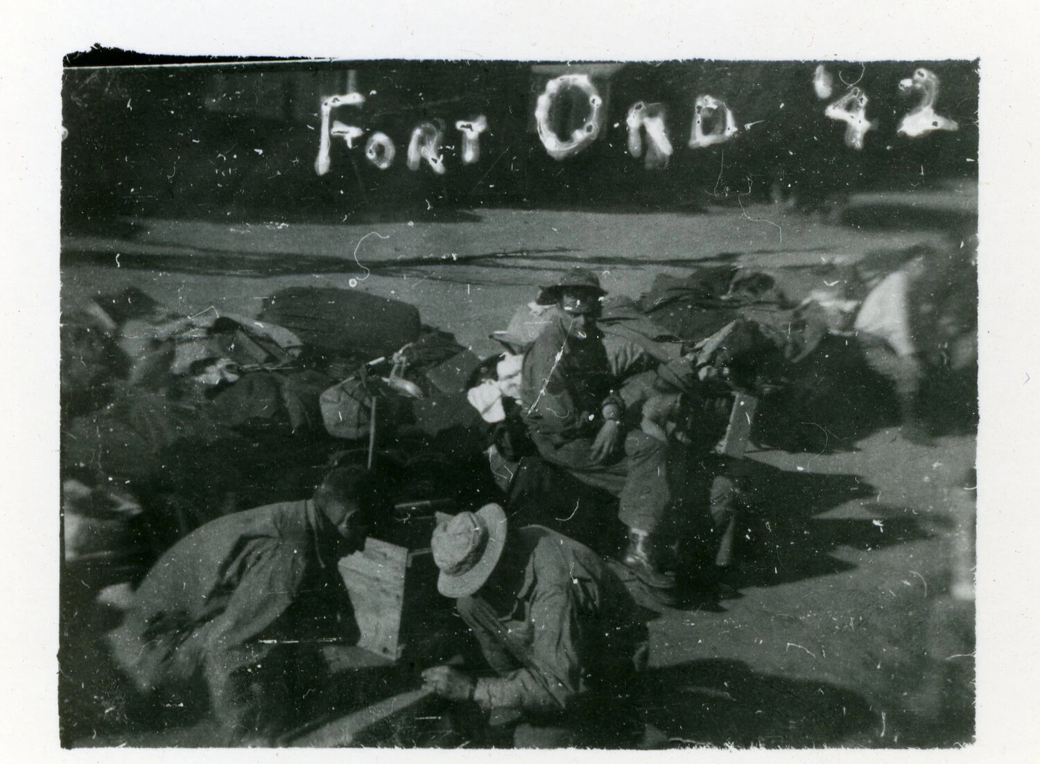 U.S. Army Soldiers with Field Gear, Fort Ord, California, 1942