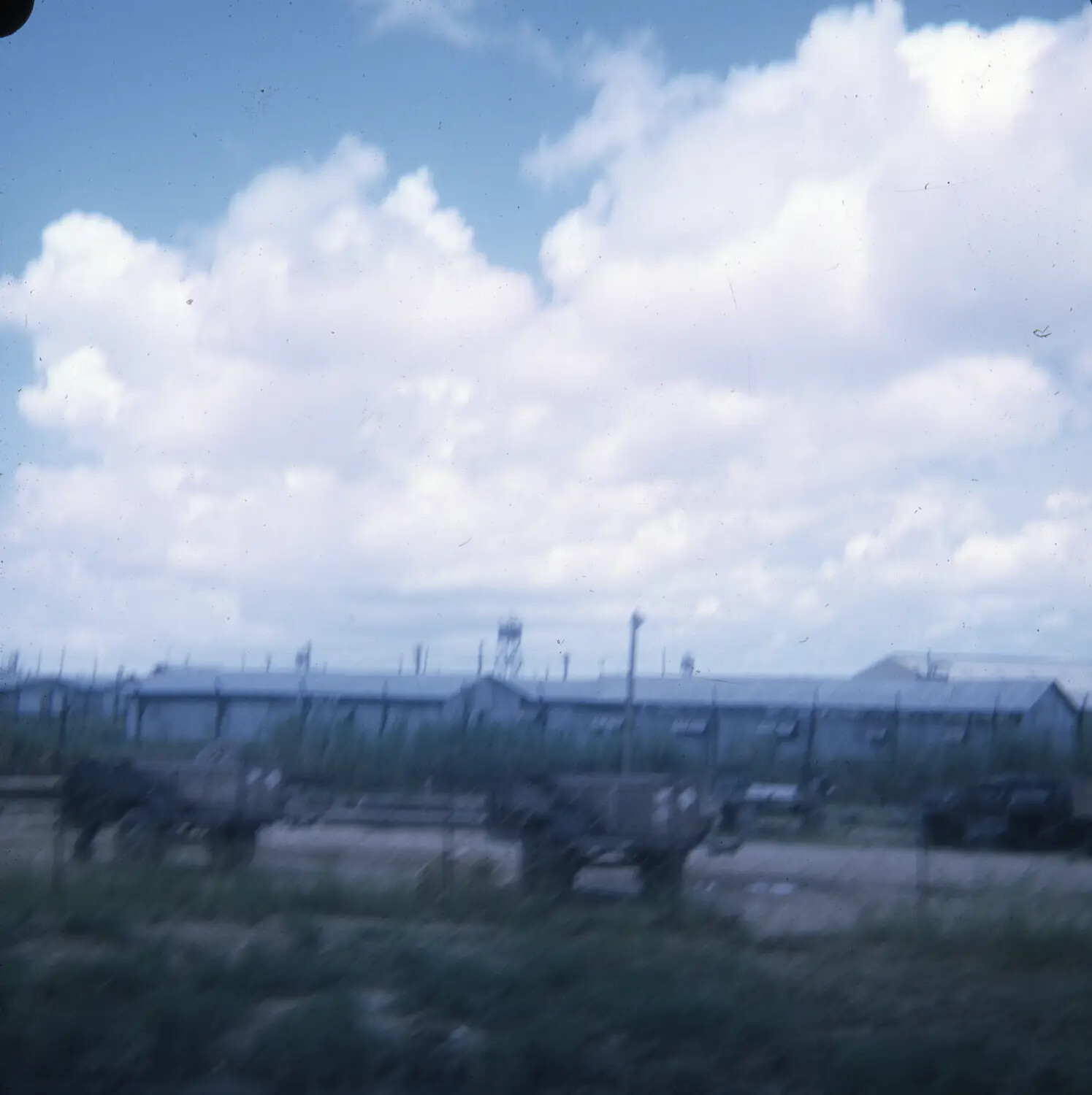 U.S. Military Base Camp, Vietnam War Era, 35mm Slide (S. Sac Collection)