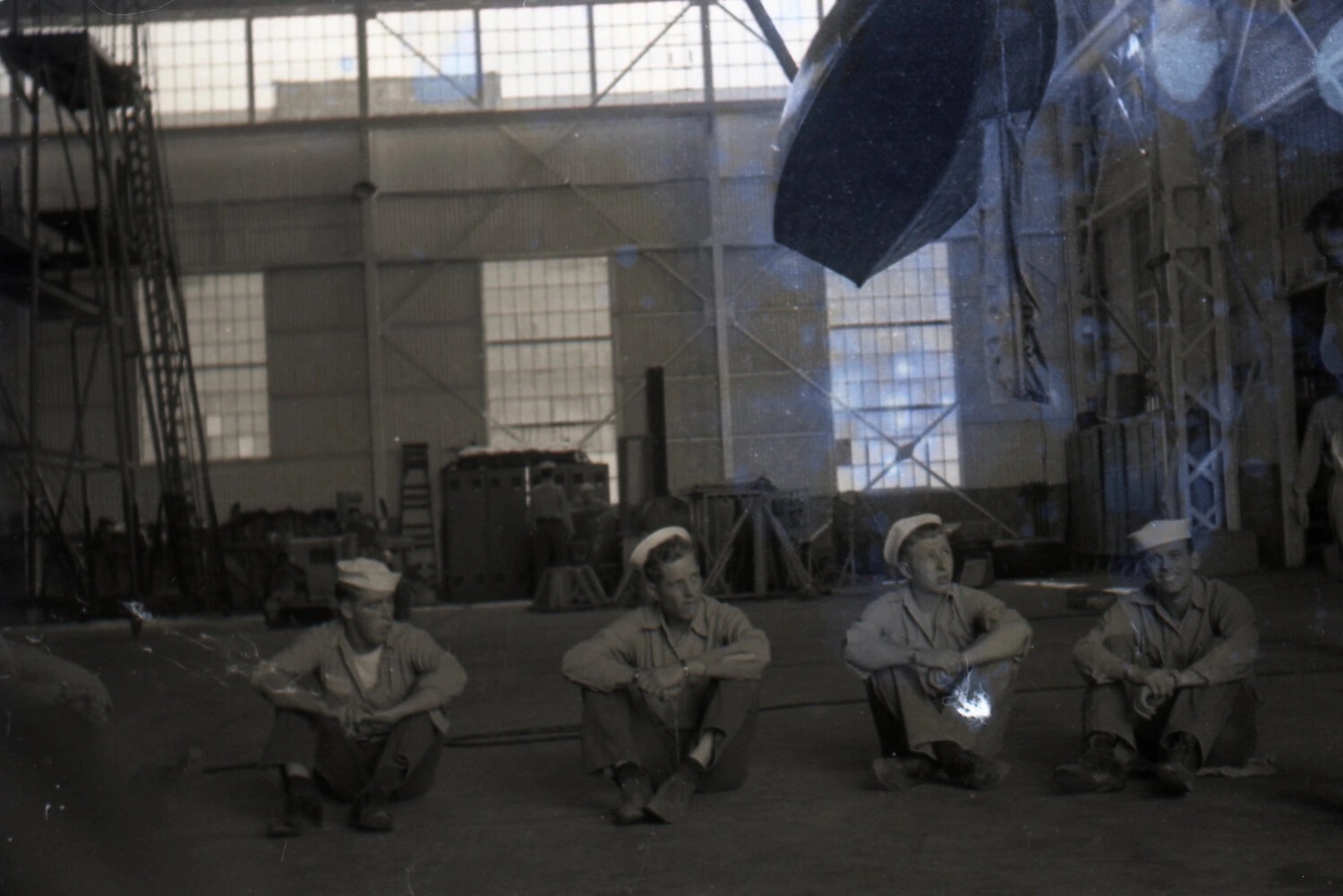 Sailors at the Rail Aboard USS Yorktown (CV-10), 1953