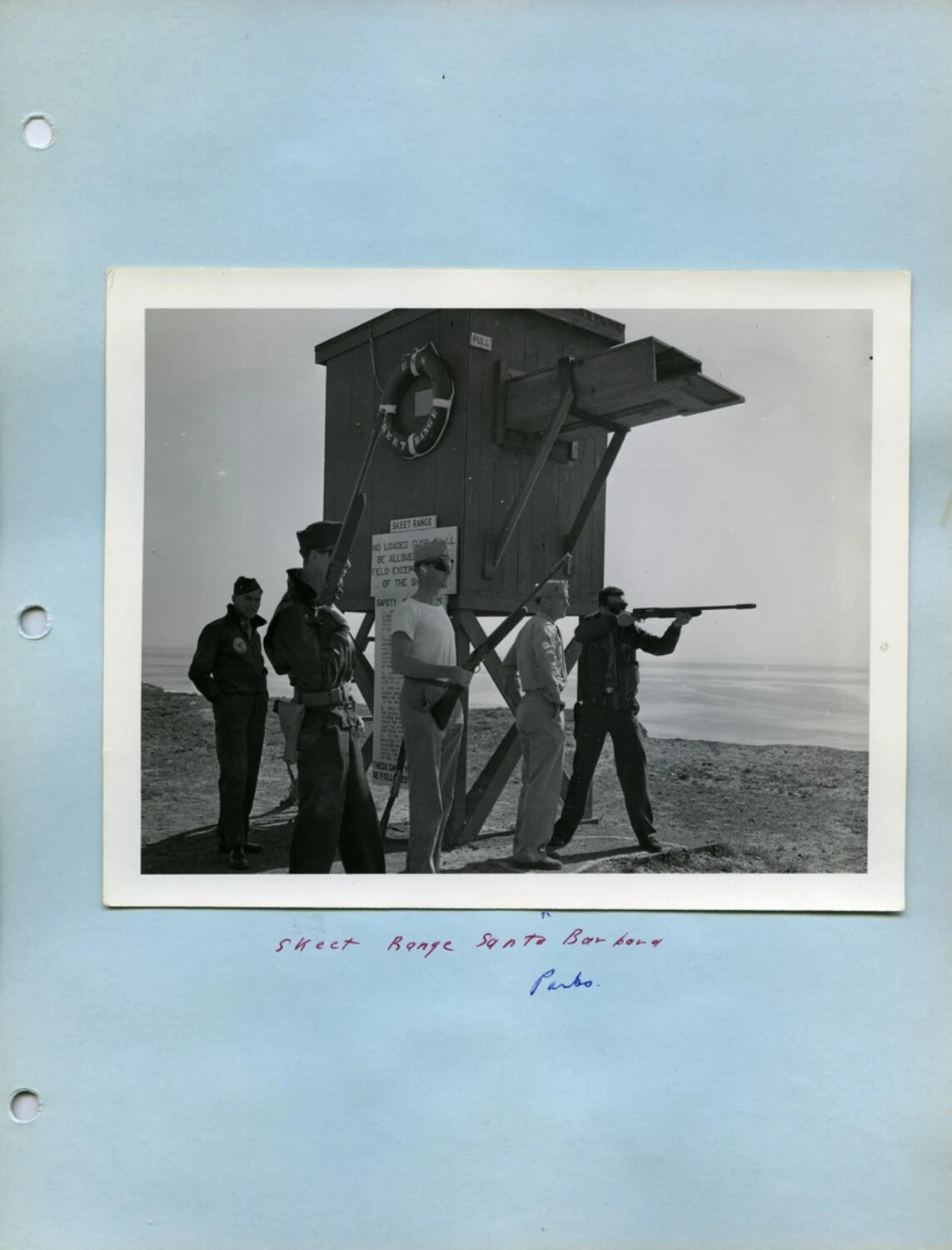 Servicemen at the Skeet Range, Santa Barbara, California