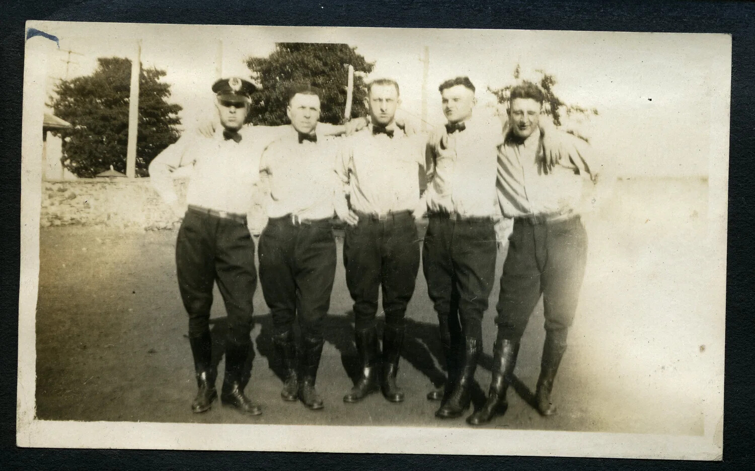 Group Portrait of Five Off-Duty Police Officers in Riding Breeches and Boots, 1920s