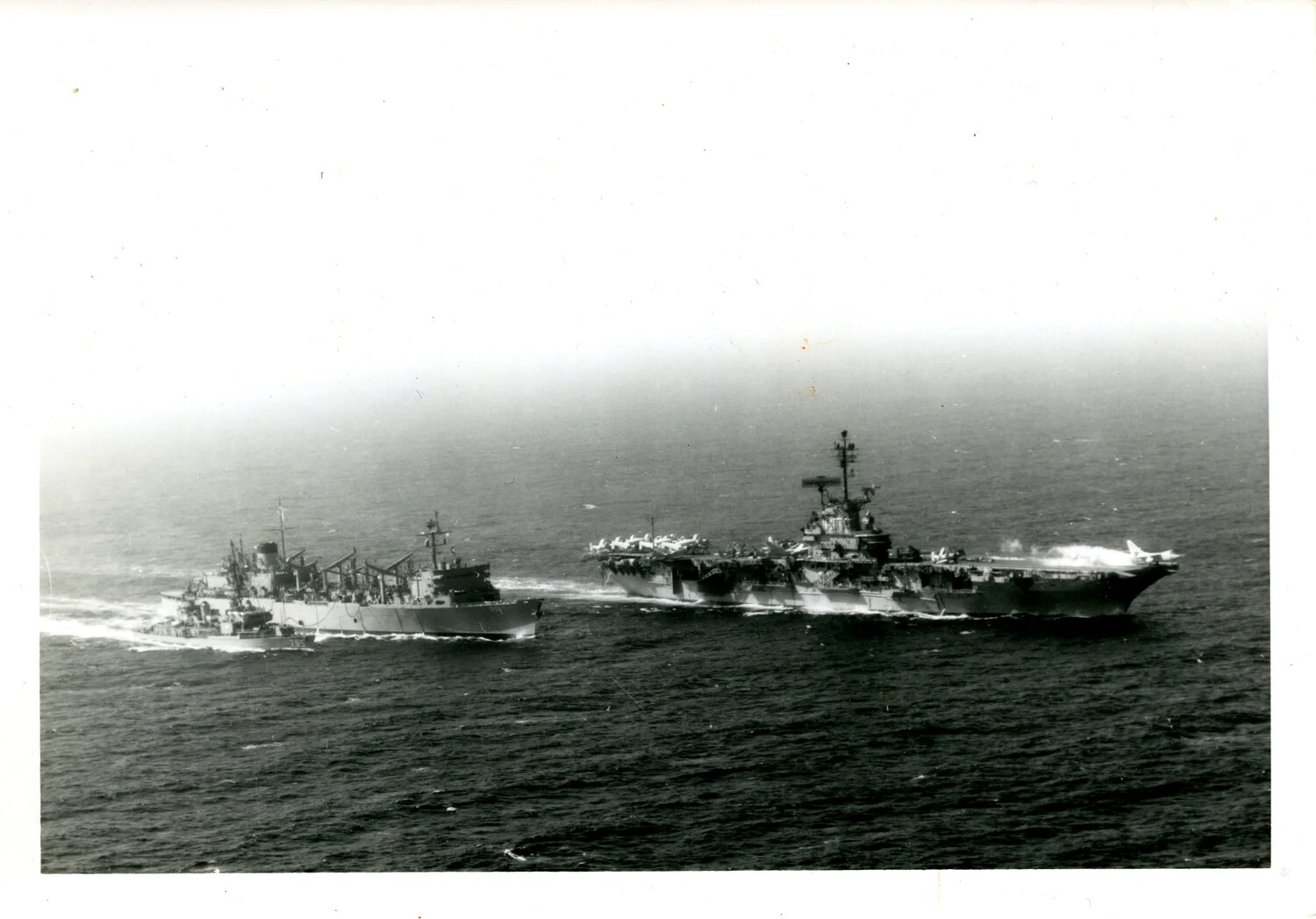 Aircraft Carrier and Escort Underway at Sea — Vietnam-Era USS Ticonderoga Collection