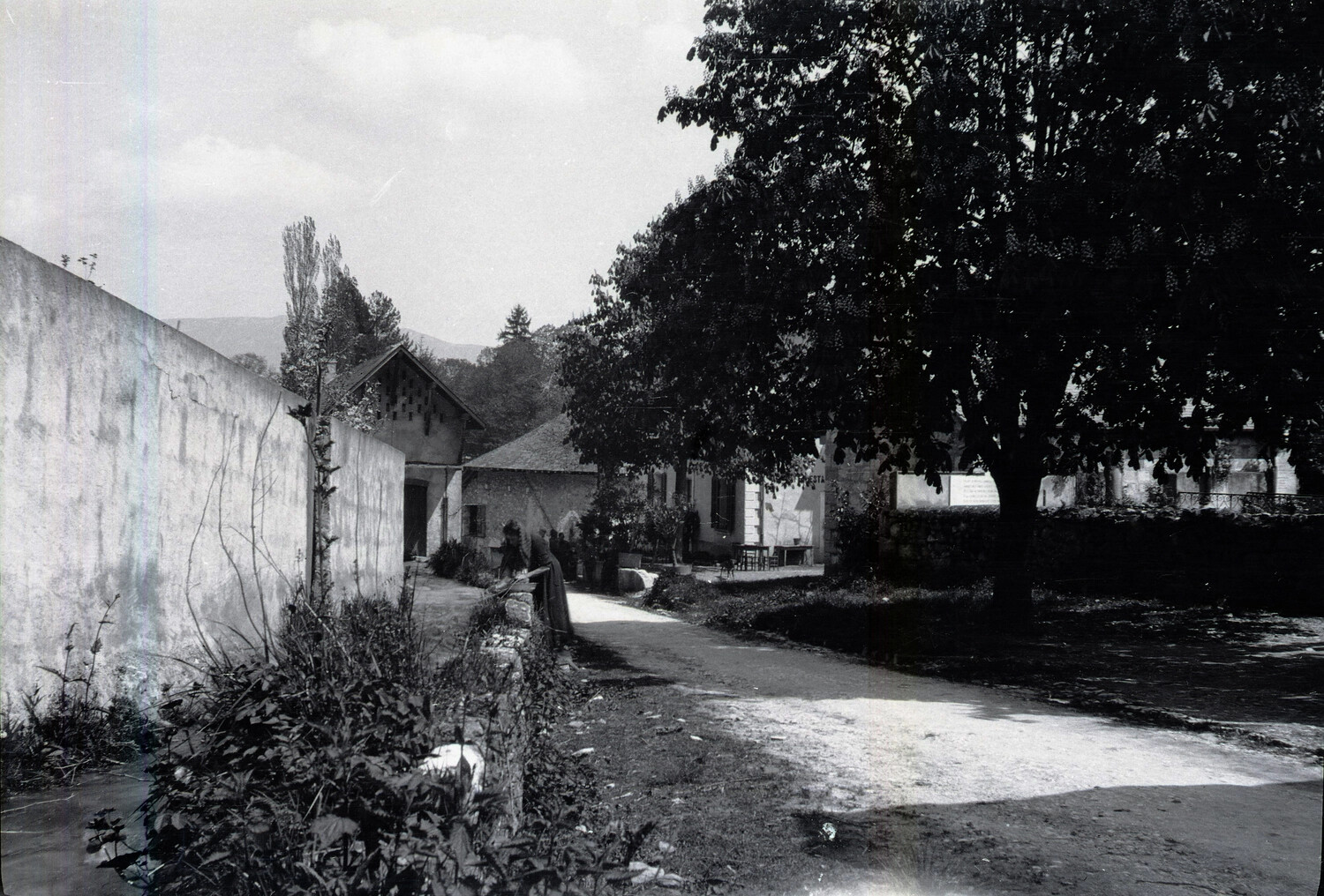 Rural French Village Street, WWI Era, France (Scott Field-England Negatives Collection)