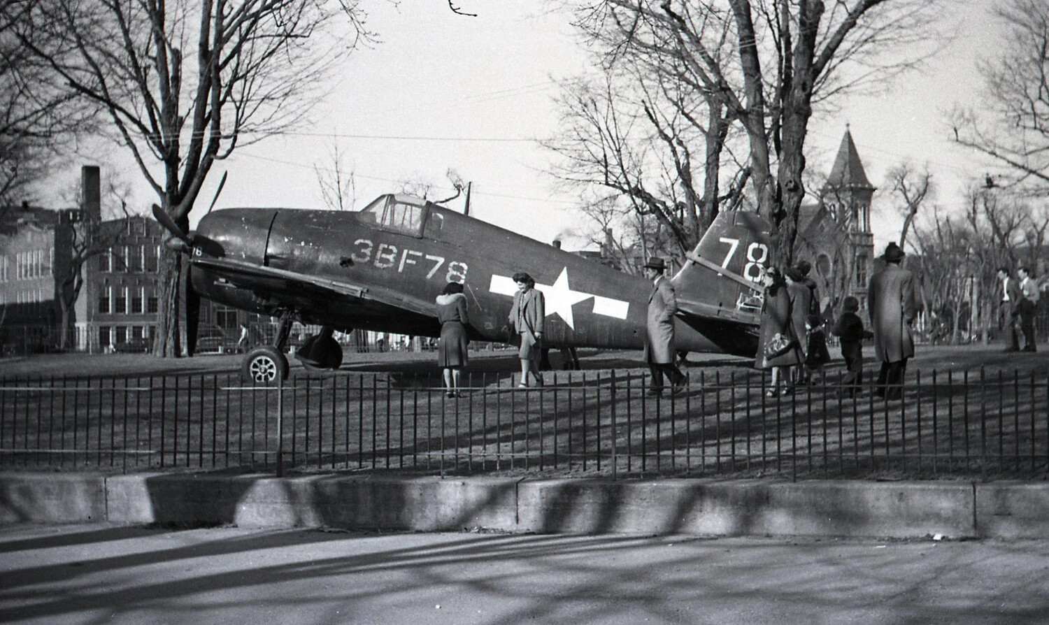 Grumman F6F Hellcat on Public Display, New England Town Green