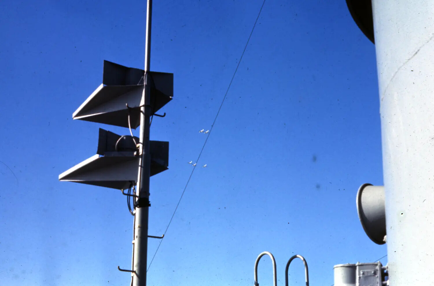 Mast-Mounted Horn/Loudhailer Assembly Aboard USS Ticonderoga