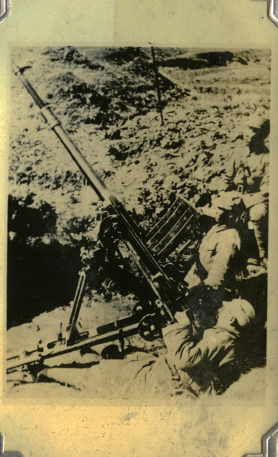 Machine Gun Crew in Anti-Aircraft Firing Position, Sino-Japanese Conflict Era, c. 1930s