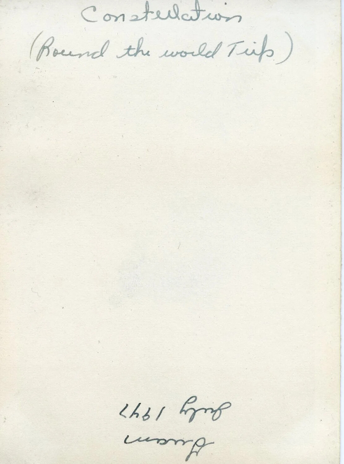 Album Caption Page: 'Constellation (Round the World Trip)' — VR-6 Agana, Guam Photo Album