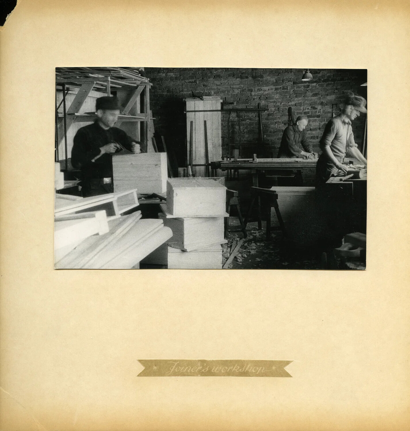 "Joiner's Workshop" -- Depot Carpentry Shop, Germany (Album Photograph)