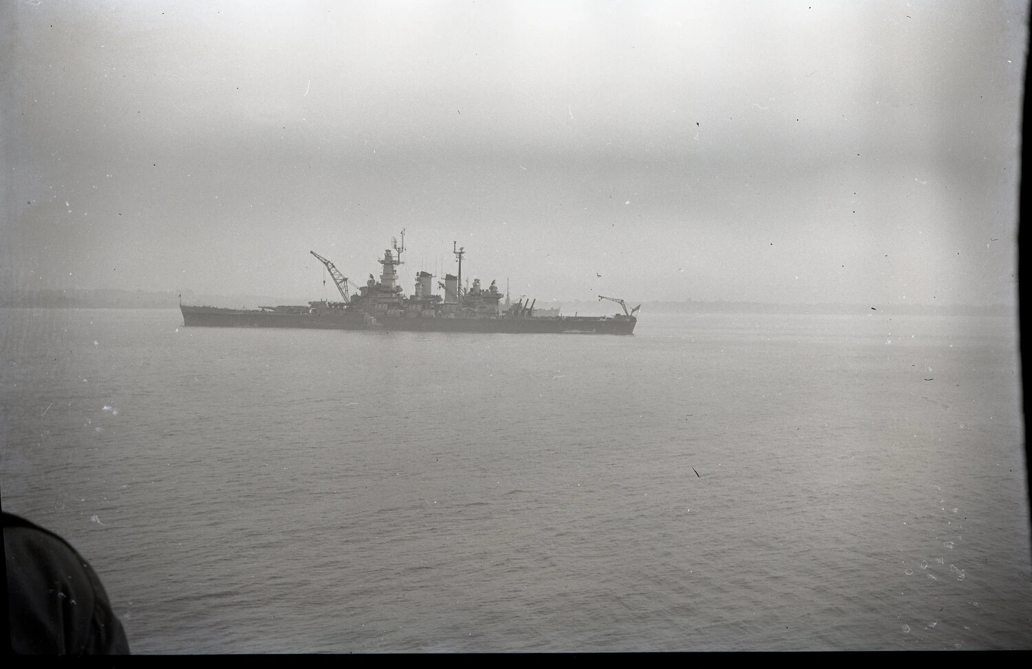 U.S. Navy Warship in Harbor — Bremerhaven, Germany, Post-WWII