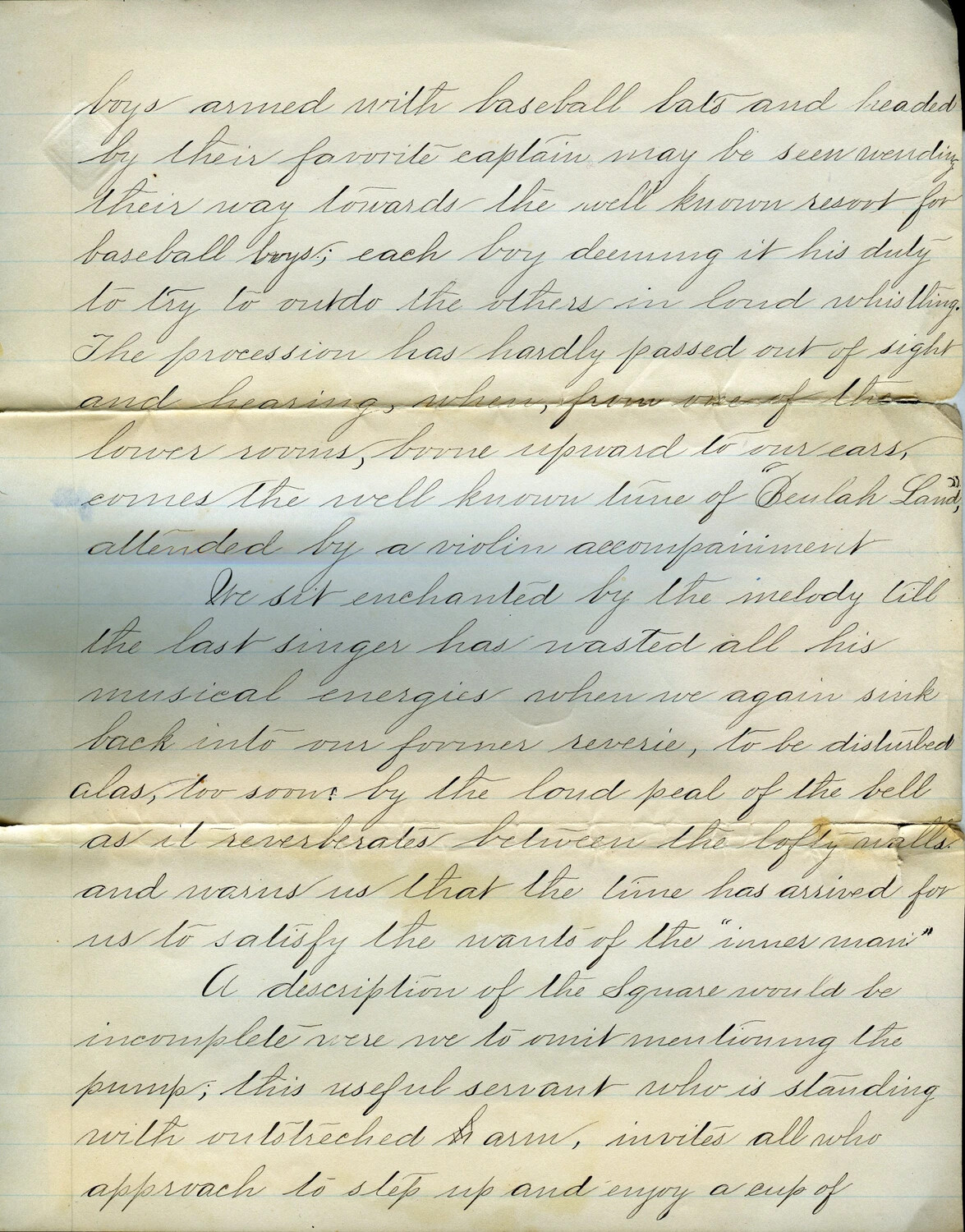 J. A. Wagener Literary Composition 'The Square,' April 23, 1882 (Page D)