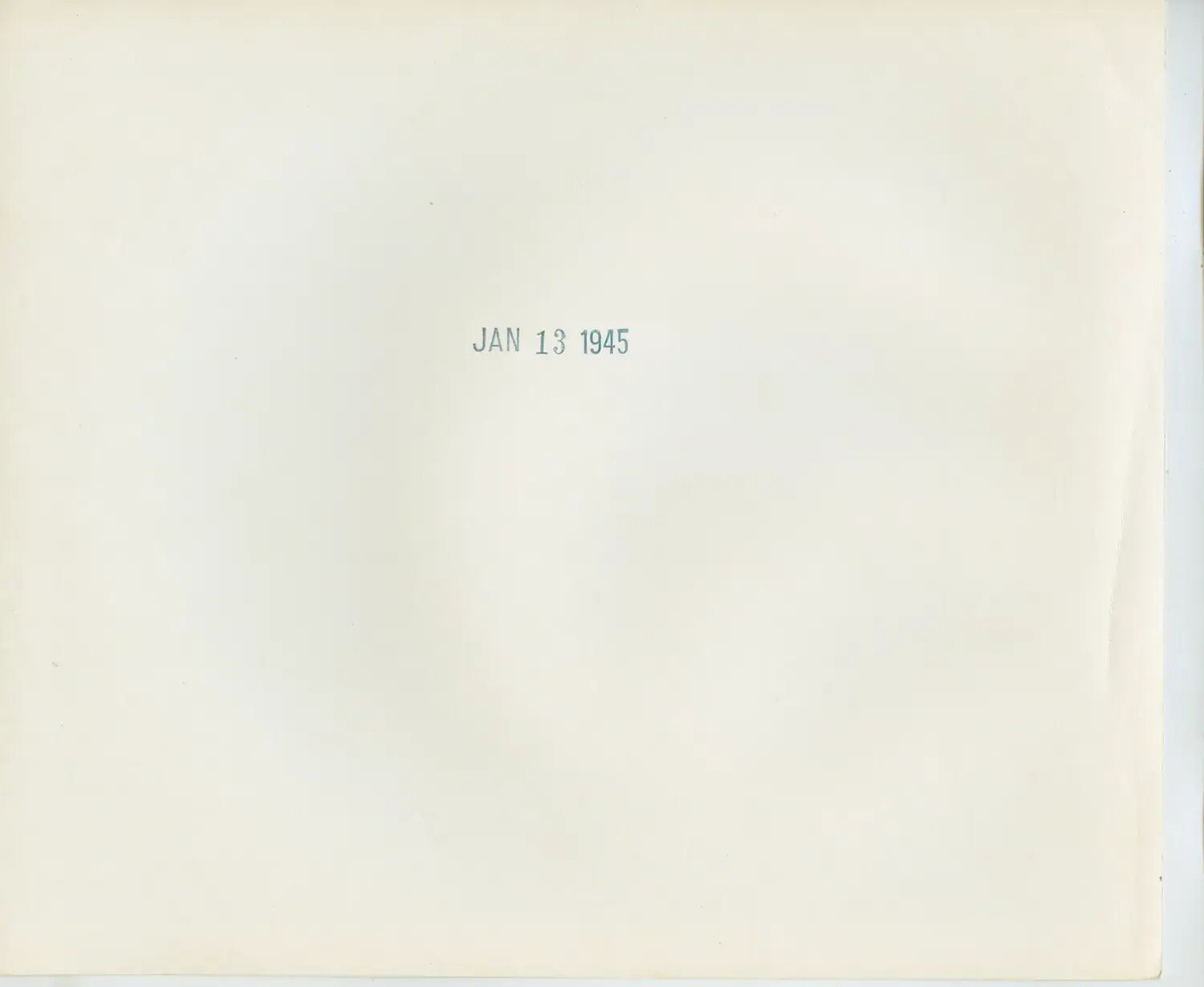 Verso of USS Petrof Bay (CVE-80) Photograph — Date Stamp Only, January 13, 1945