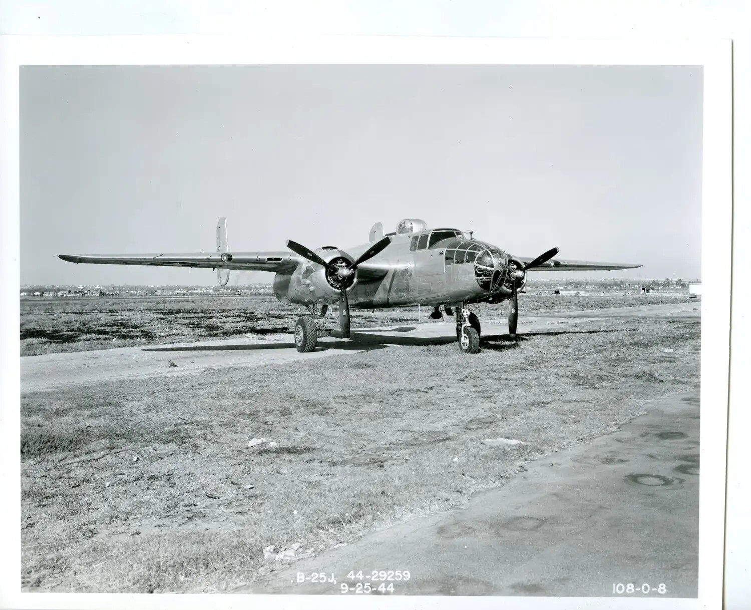 North American B-25J Mitchell Bomber, Serial 44-29259, September 25, 1944