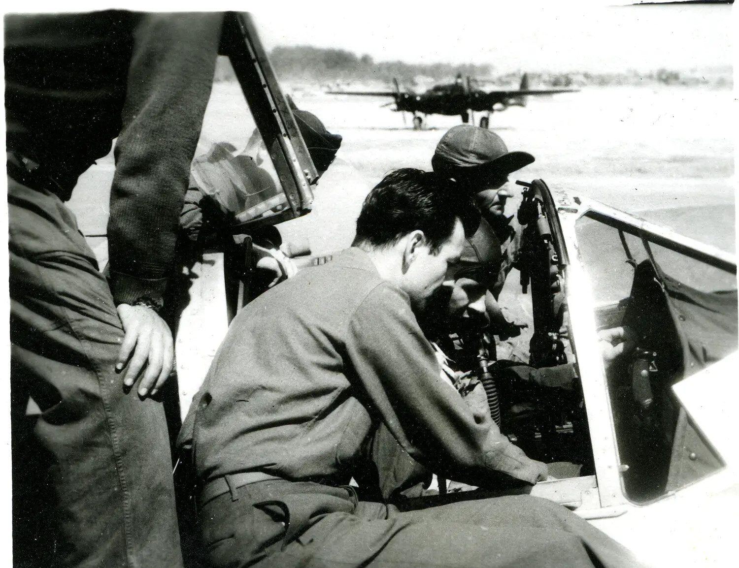 USAAF Ground Crew Servicing a Twin-Boom Fighter Aircraft, CBI Theater, WWII