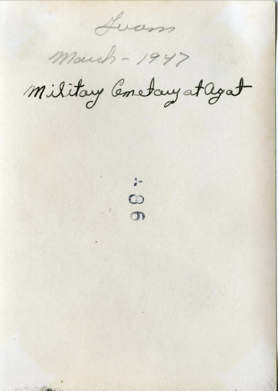 Album Caption Page: 'Military Cemetary at Agat,' Guam, March 1947