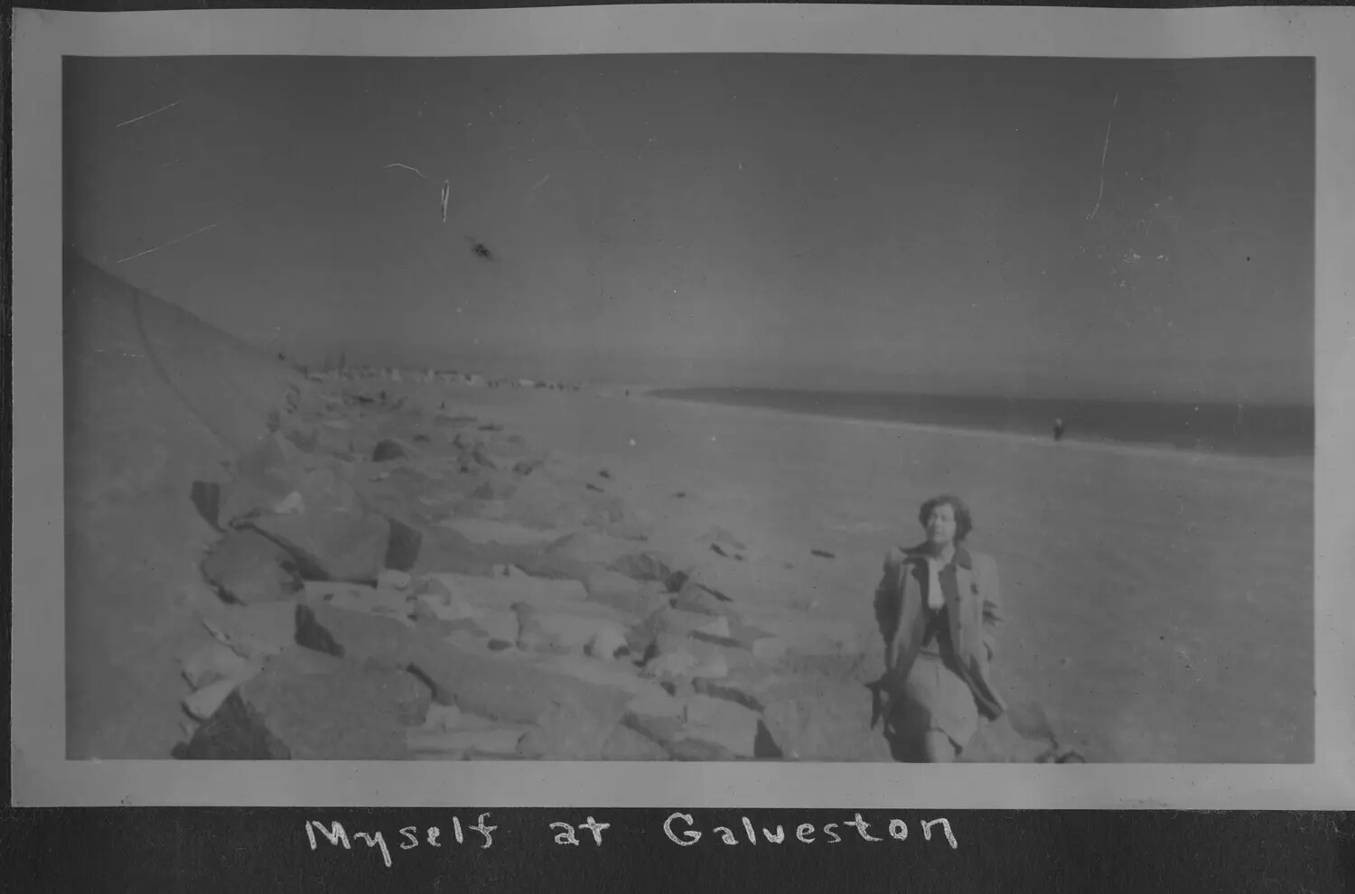 Snapshot of Album Owner on the Beach at Galveston, Texas