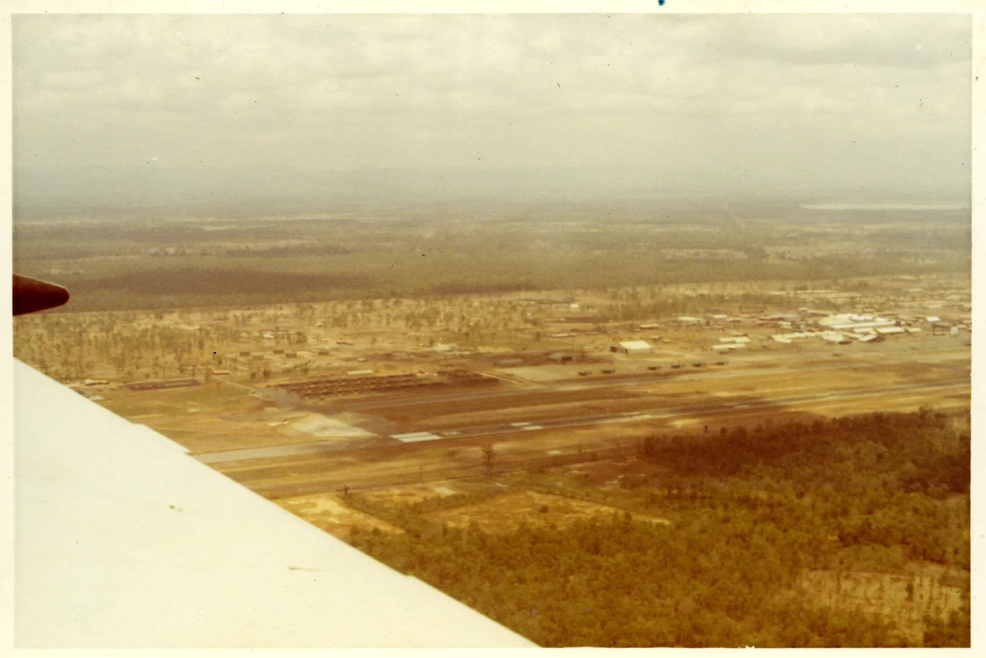 Aerial View of Air Base Runway Complex, Vietnam War Era