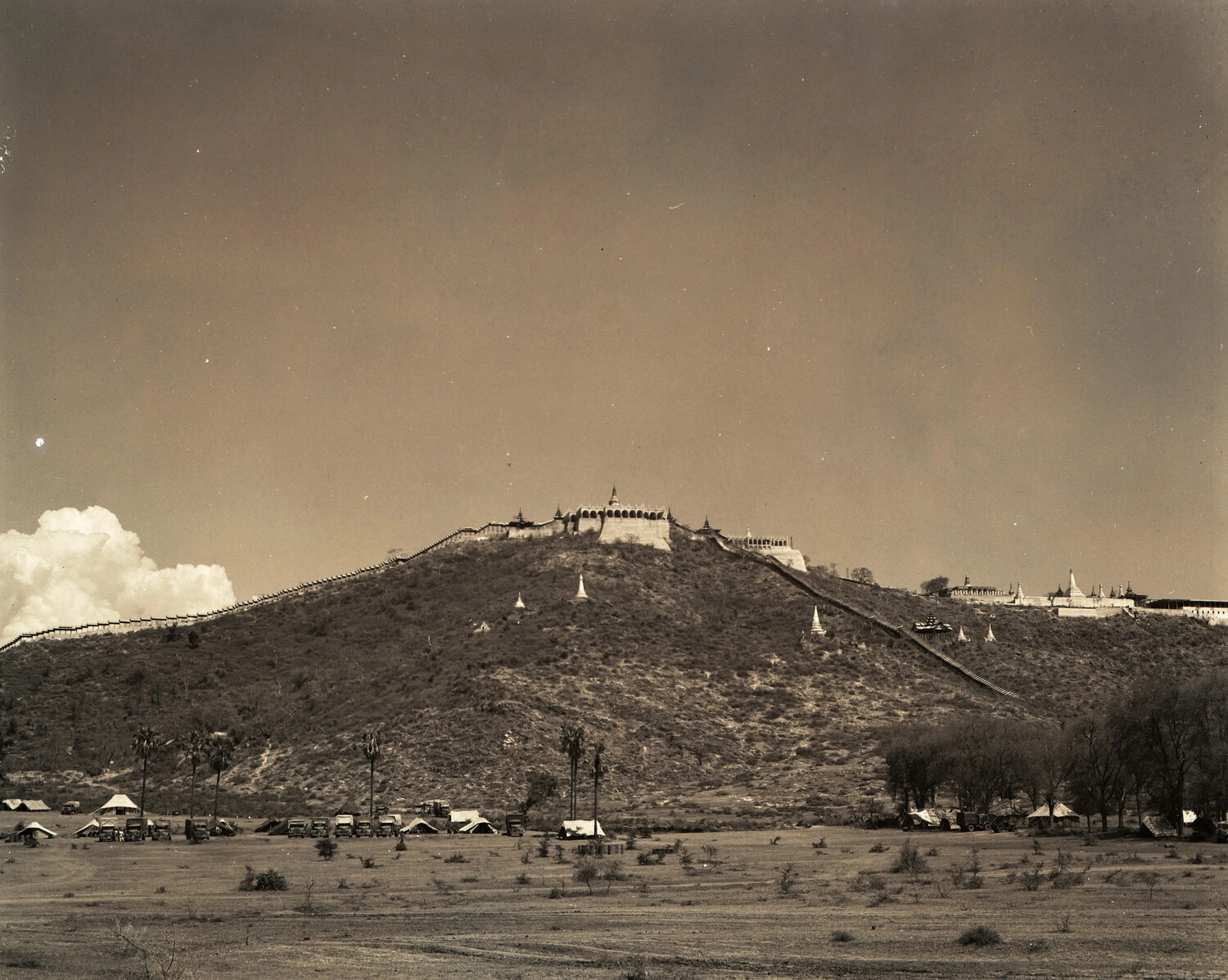 Mandalay Hill and Allied Encampment, Burma, World War II (CBI Theater)
