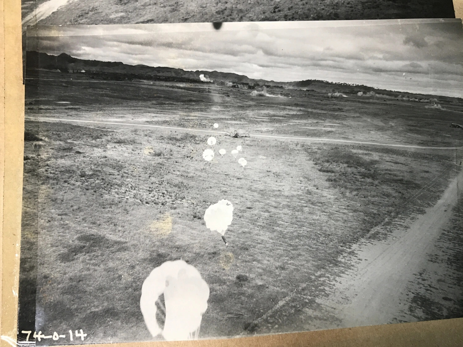 Album Print with Negative Number: Parafrag Bombs Falling Toward Target