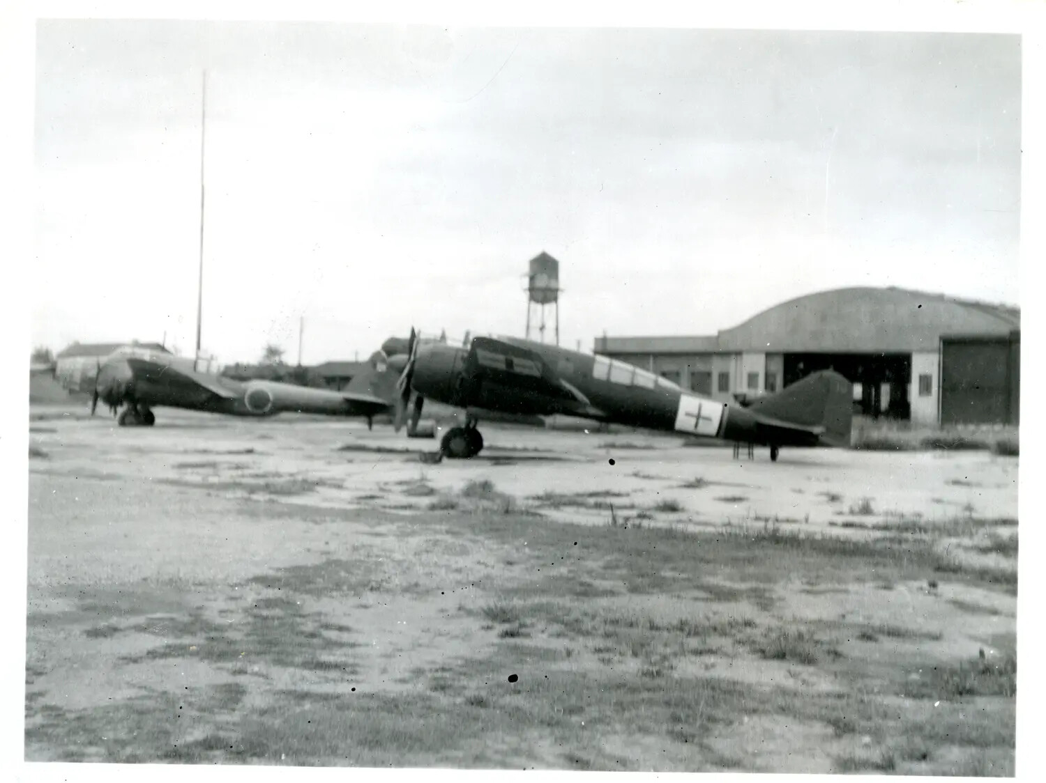 Captured Japanese Twin-Engine Aircraft on Airfield, China-Burma Theater, WWII