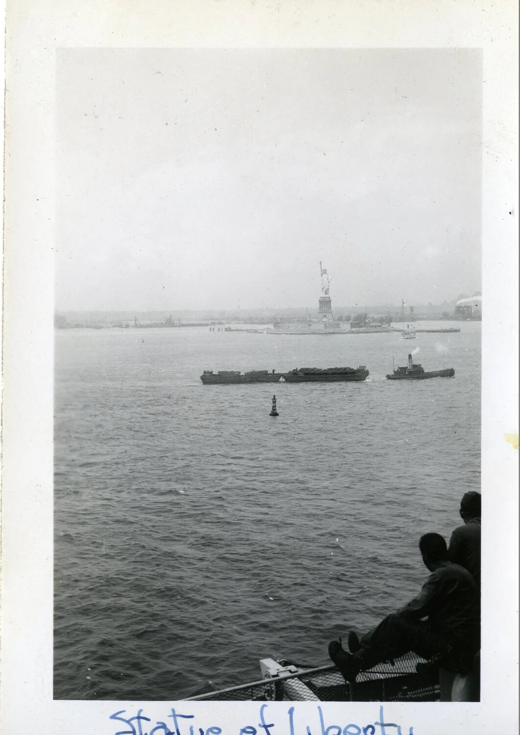 Troopship Passing the Statue of Liberty, WWII Era