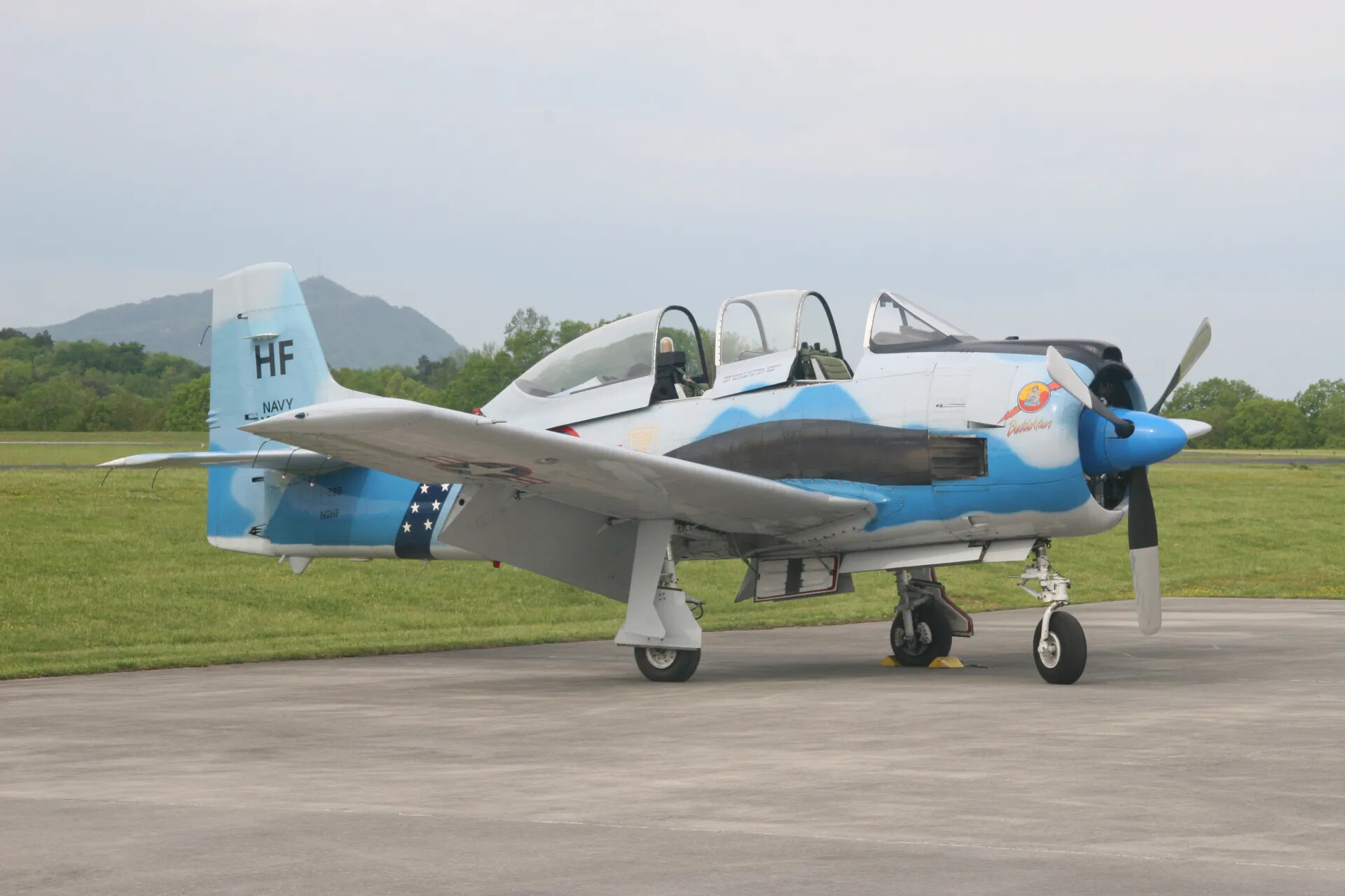 North American T-28 Trojan 'Buddha Khan' (N2HF) on Display, Tailwind Reunion Event, April 30, 2016