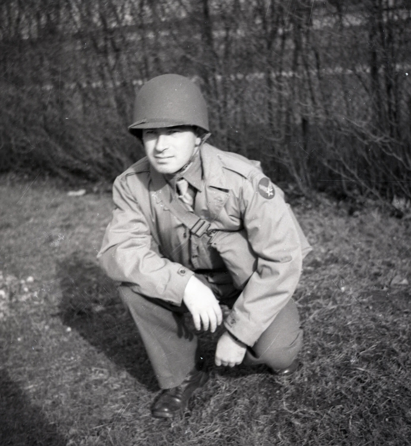 US Army Air Forces Serviceman, Portrait in Field