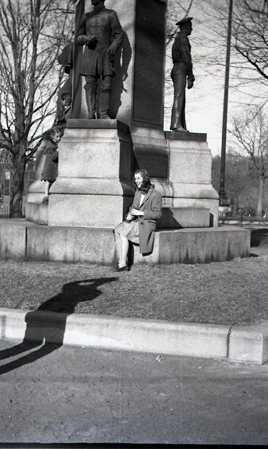 Young Woman at the Soldiers' and Sailors' Monument, Lawrence, Massachusetts