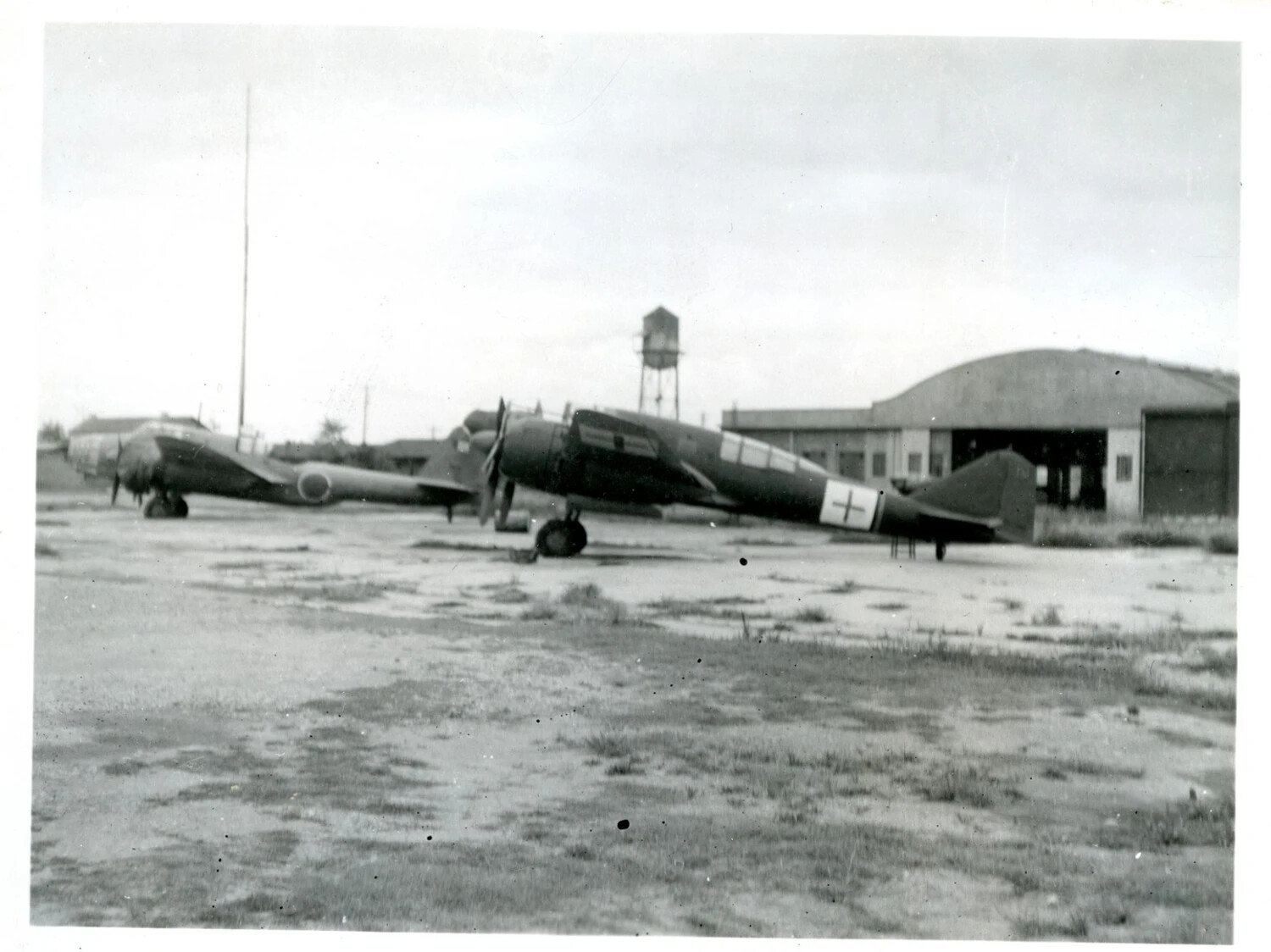 Captured Japanese Fighter Aircraft with Allied Identification Markings, CBI Theater Airfield, World War II