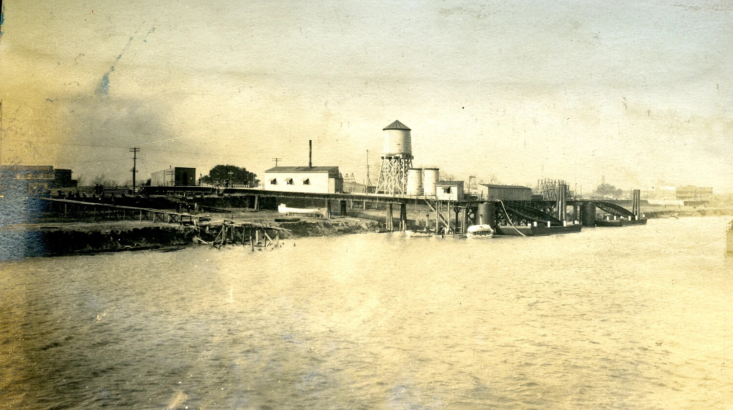 Mississippi River Levee and Water Tower, U.S. Naval Station New Orleans