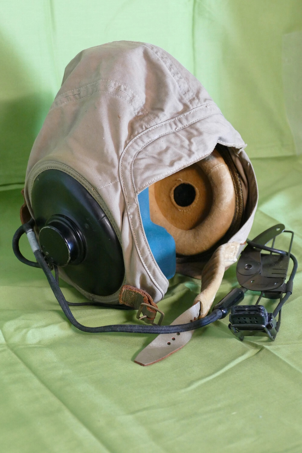 U.S. Navy Aviator's Flying Helmet with Integrated Oxygen Mask, Korean War Era