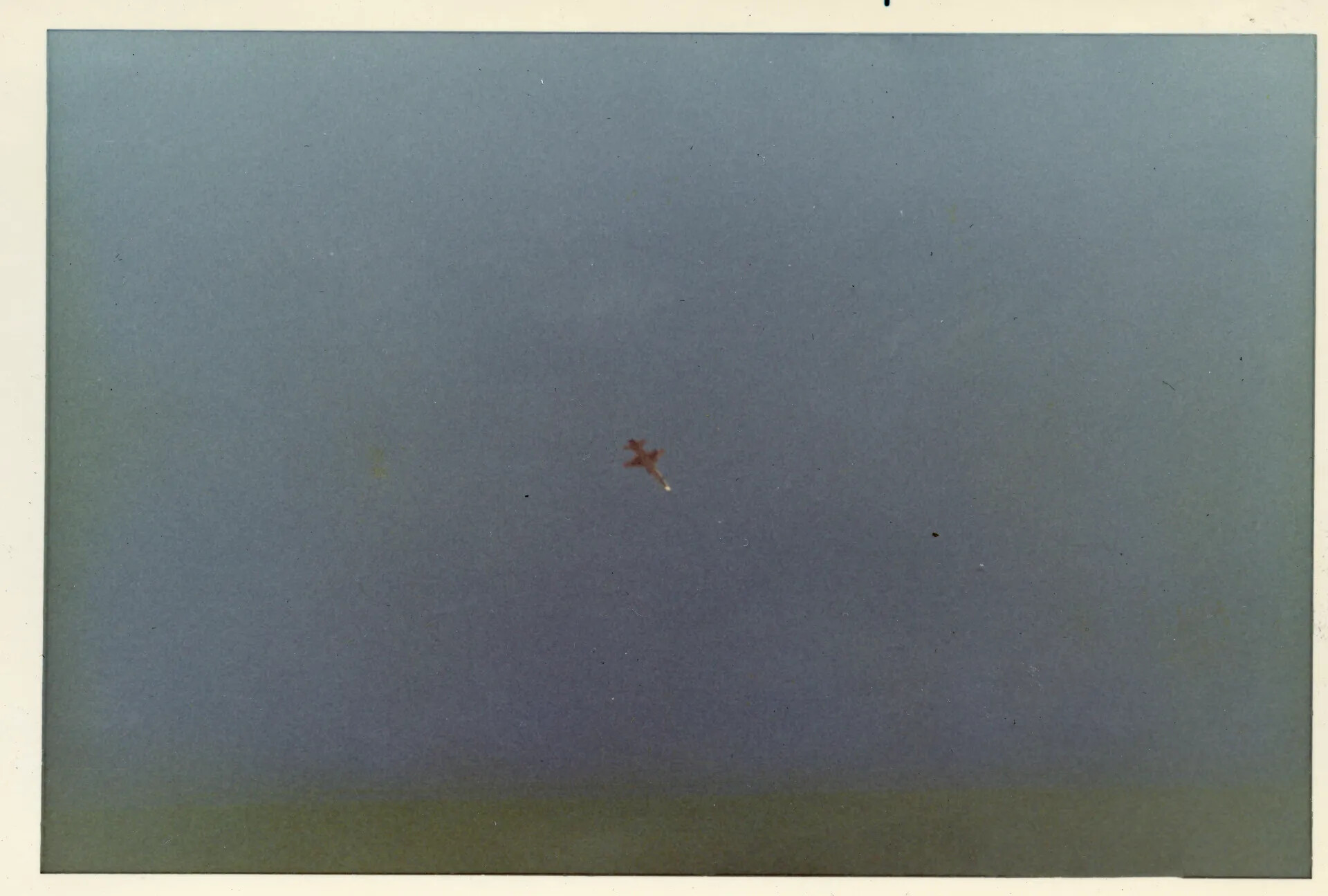 Distant Military Aircraft in Flight, Vietnam-Era Color Photograph
