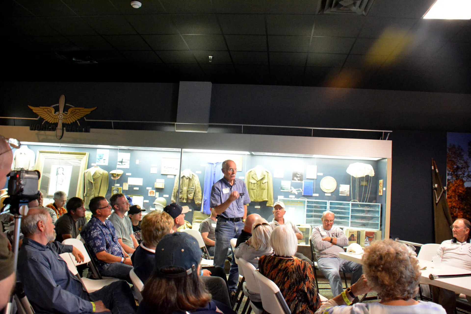 Veterans' Reunion Discussion Session, World War II Gallery, Aviation Museum, 2 May 2015