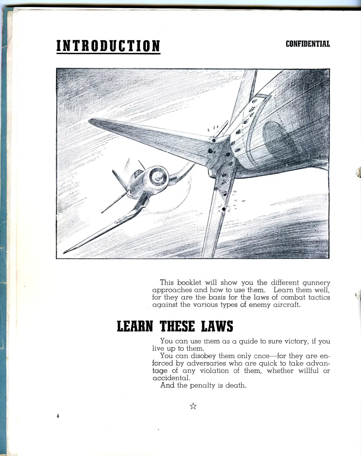 'Learn These Laws' - Page from Confidential WWII Aerial Gunnery Training Manual