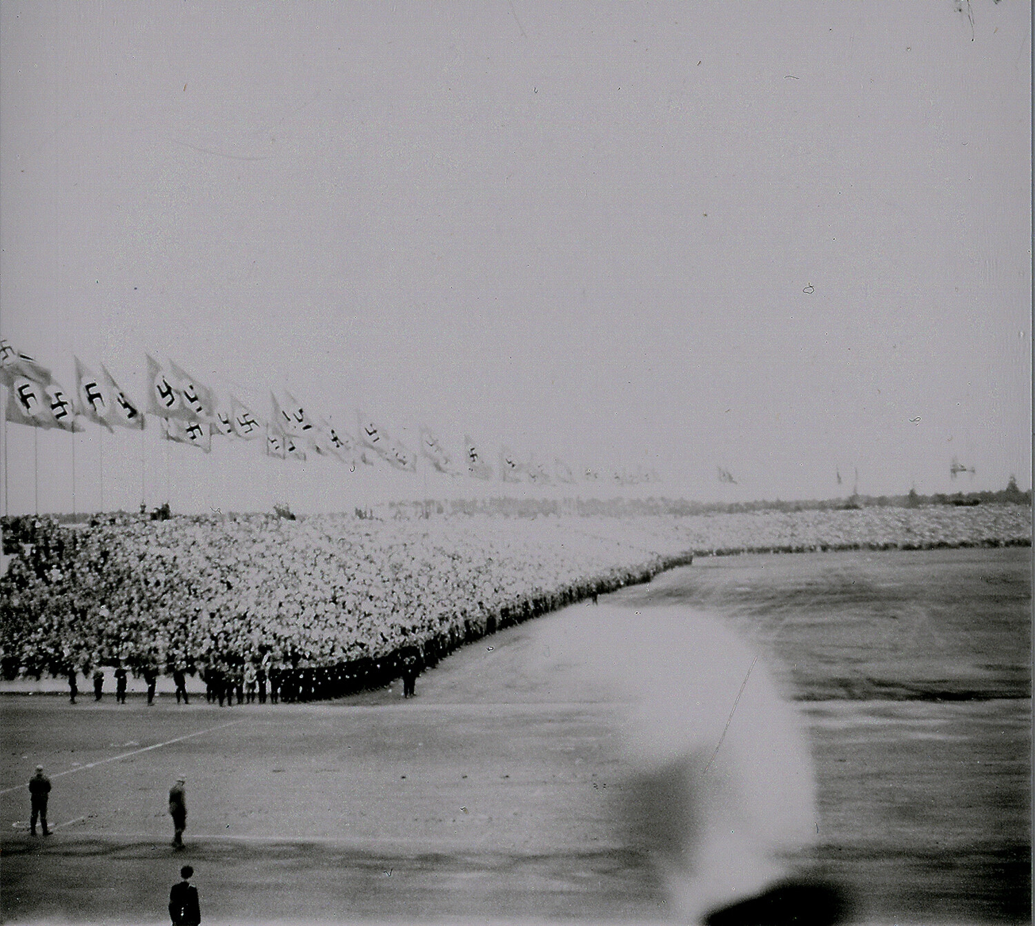 Mass Assembly with Party Flags, Nuremberg Rally Grounds, Germany, WWII Era