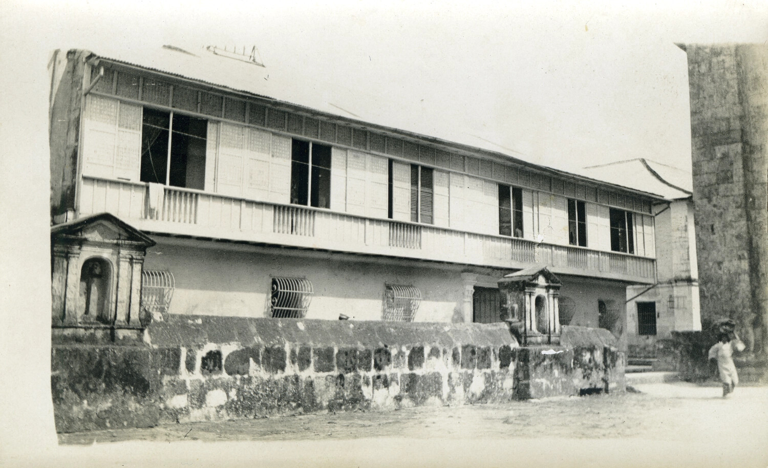 Spanish Colonial-Style Building with Religious Wall Niches, Philippines, Early 1900s — Carl Stone Collection