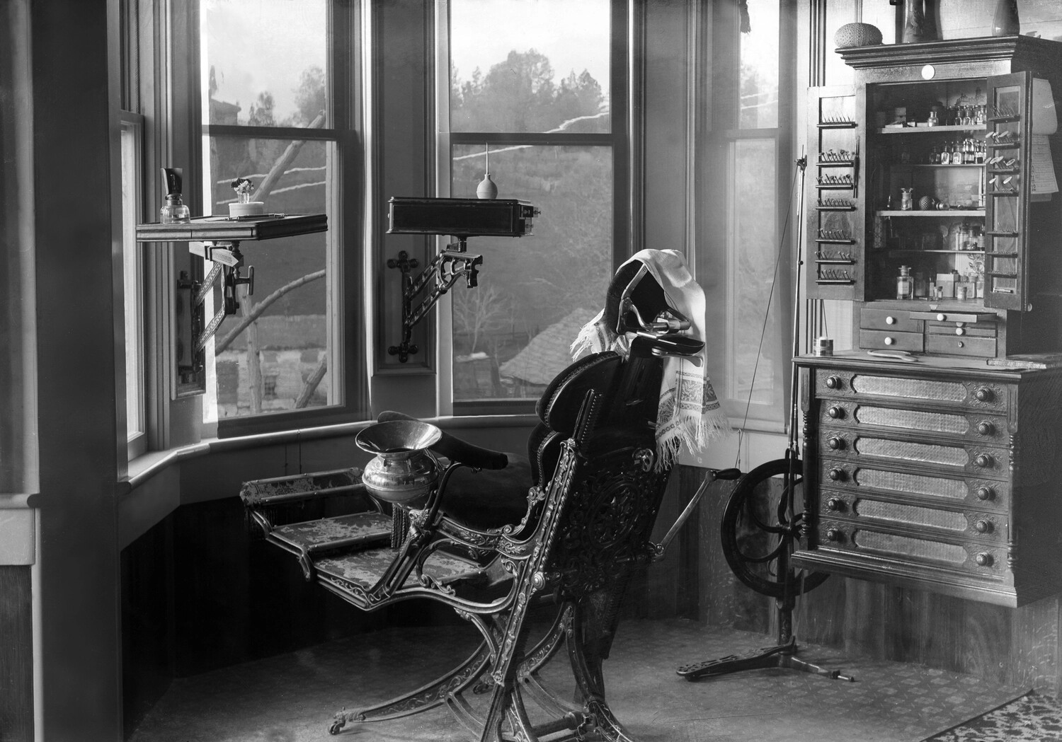 Antique Dental Operatory Interior, Corrected Print, Turn of the 20th Century