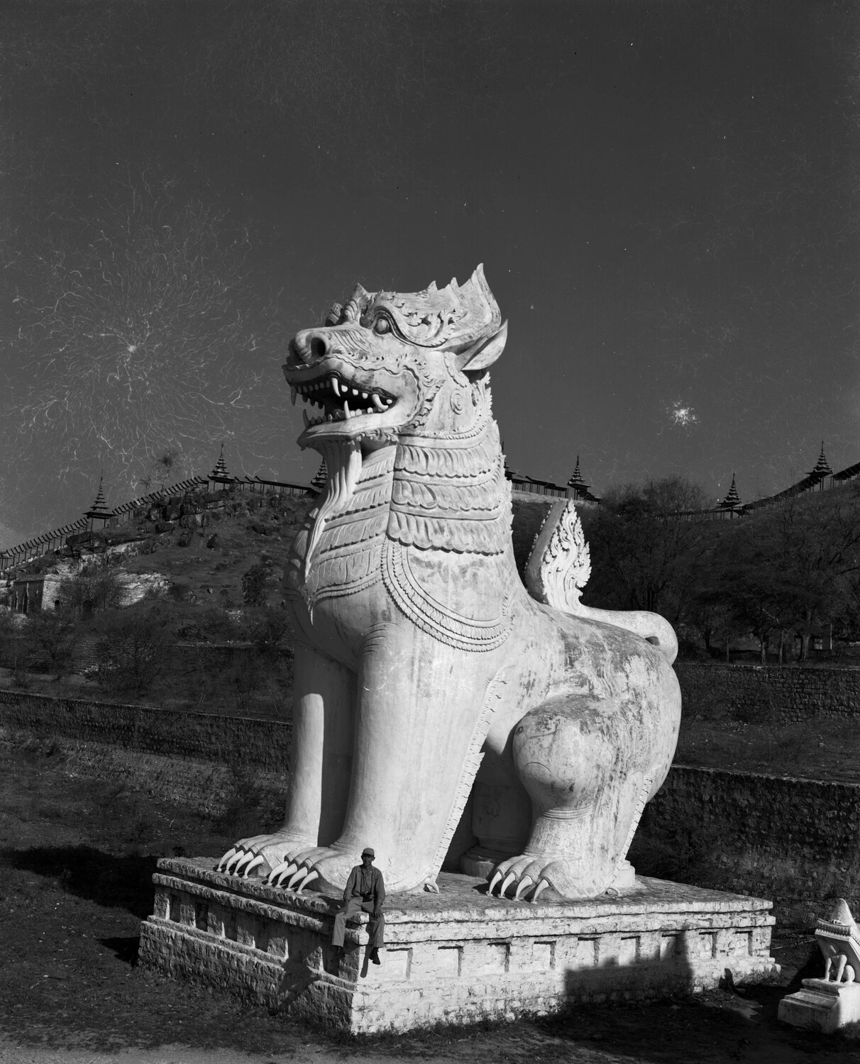 Giant Chinthe Guardian Statue, Burma, CBI Theater, 1944-45