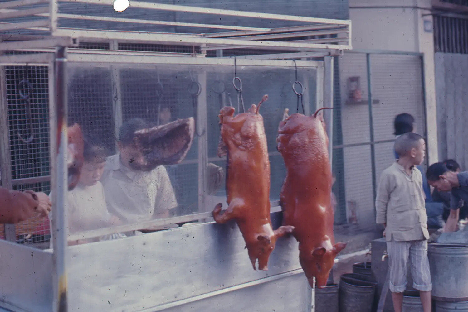 Roasted Pigs Displayed at a Vietnamese Market During Tet, 1968