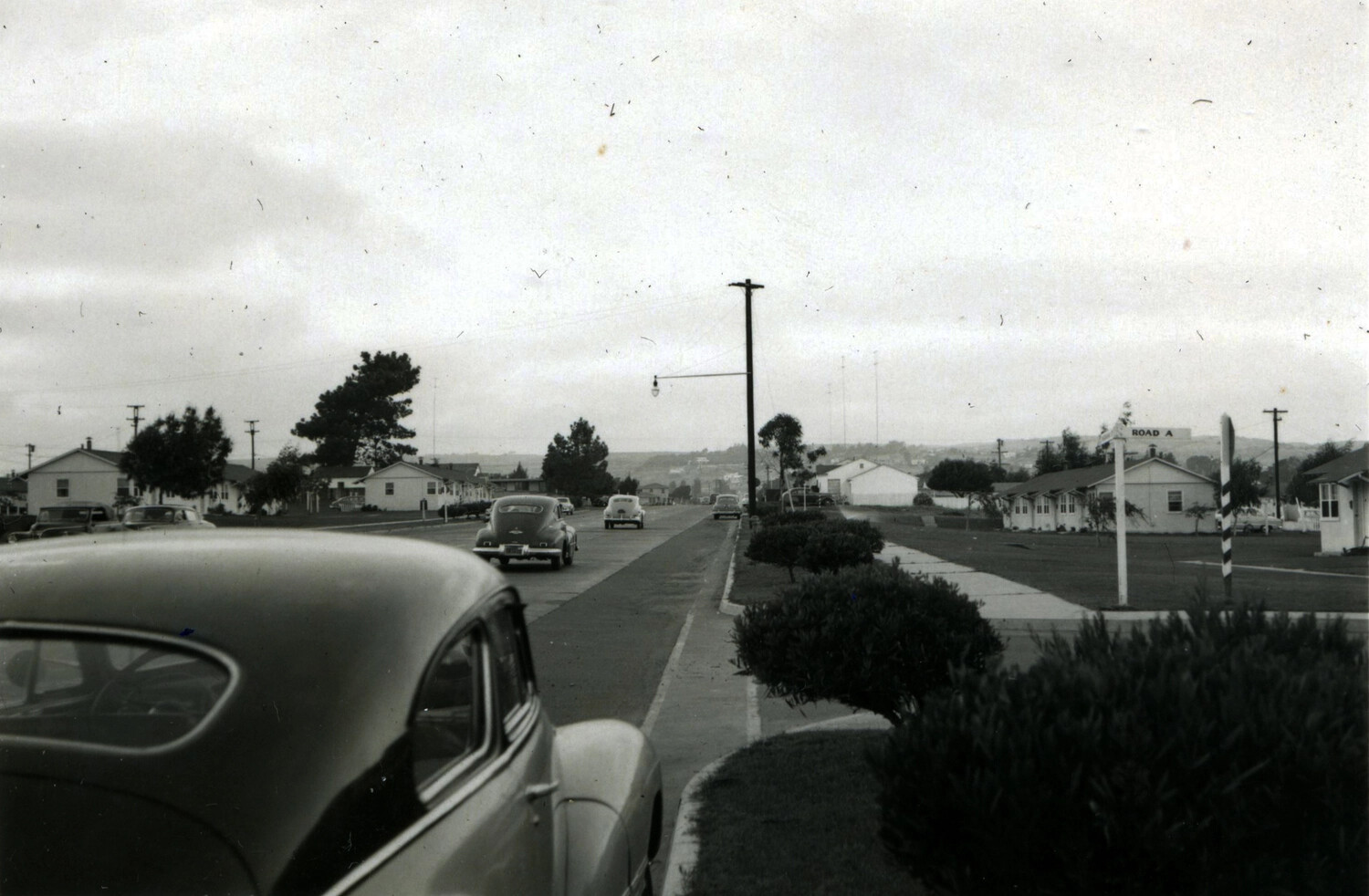 Base Housing Street Scene, 'Road A,' U.S. Naval Station, Korean War Era