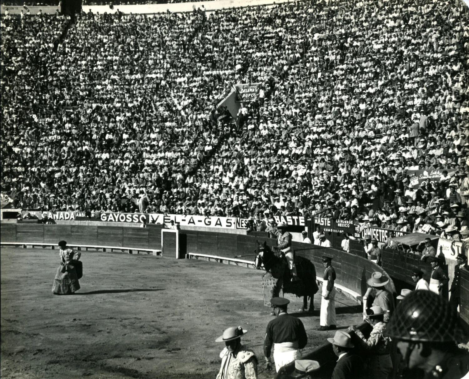 Picador and Matador Awaiting the Next Charge, Mexico City Bullring, 1949