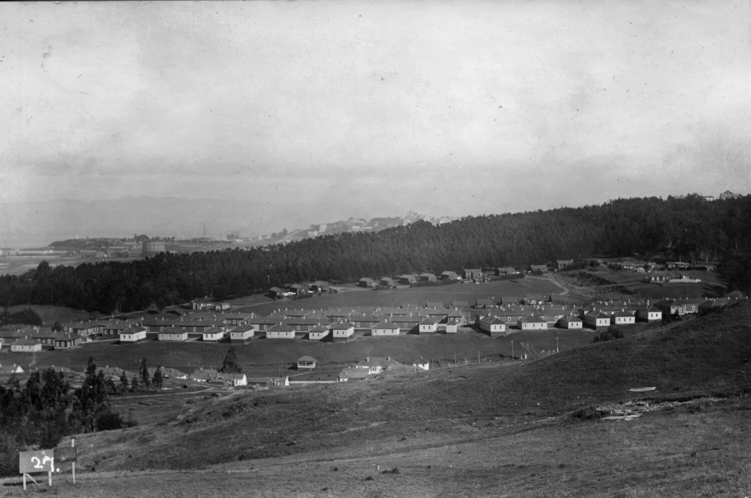 Panoramic View of the West Cantonment, Presidio of San Francisco, WWI-Era Temporary Barracks