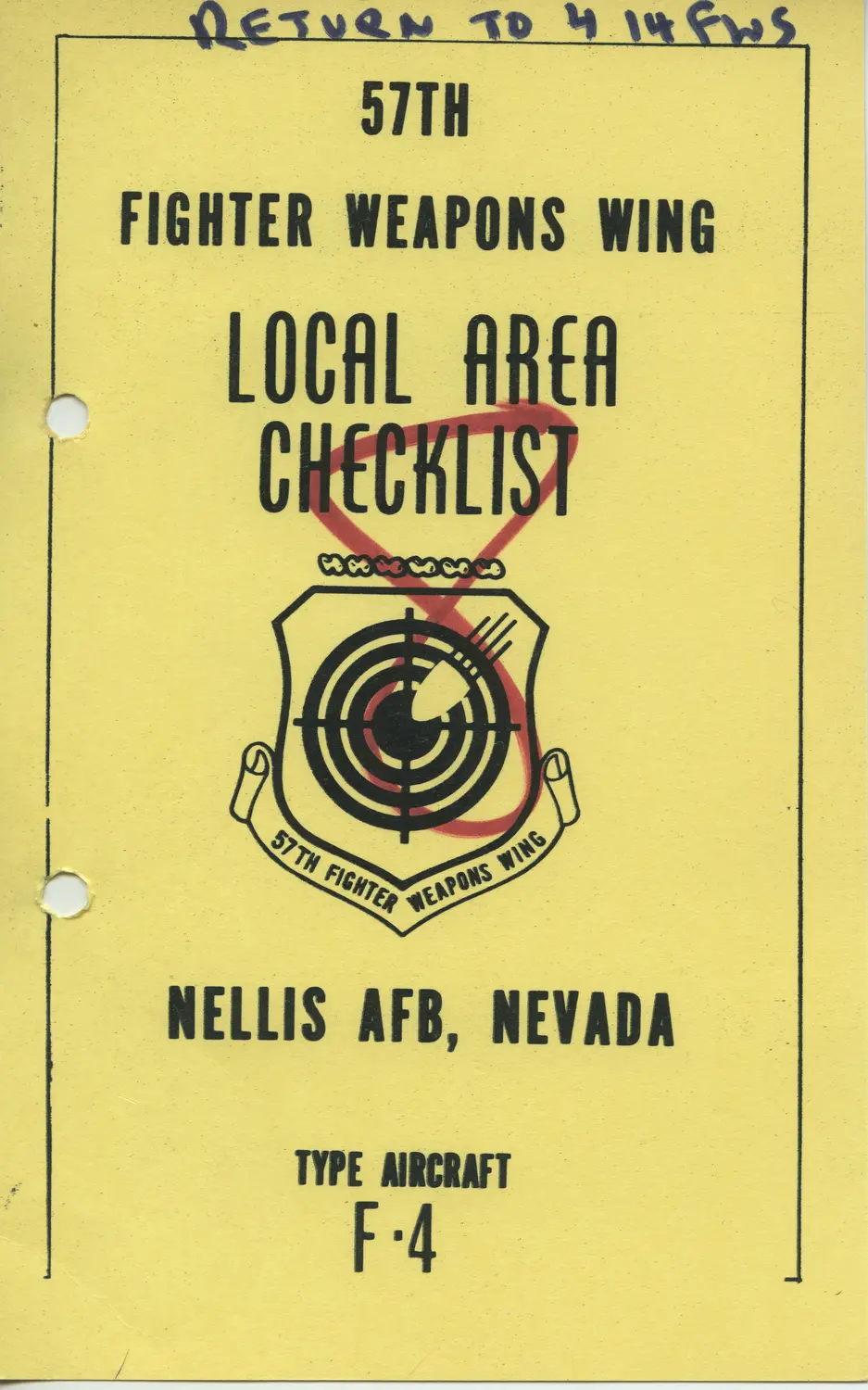 WWII not 57TH FIGHTER WEAPONS WING F-4