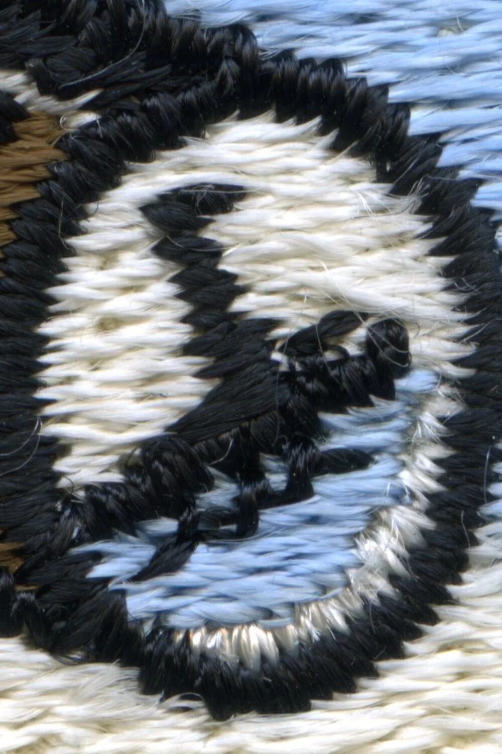 Extreme Macro Detail of Embroidered Naval Squadron Patch, Bancroft Korean War Collection