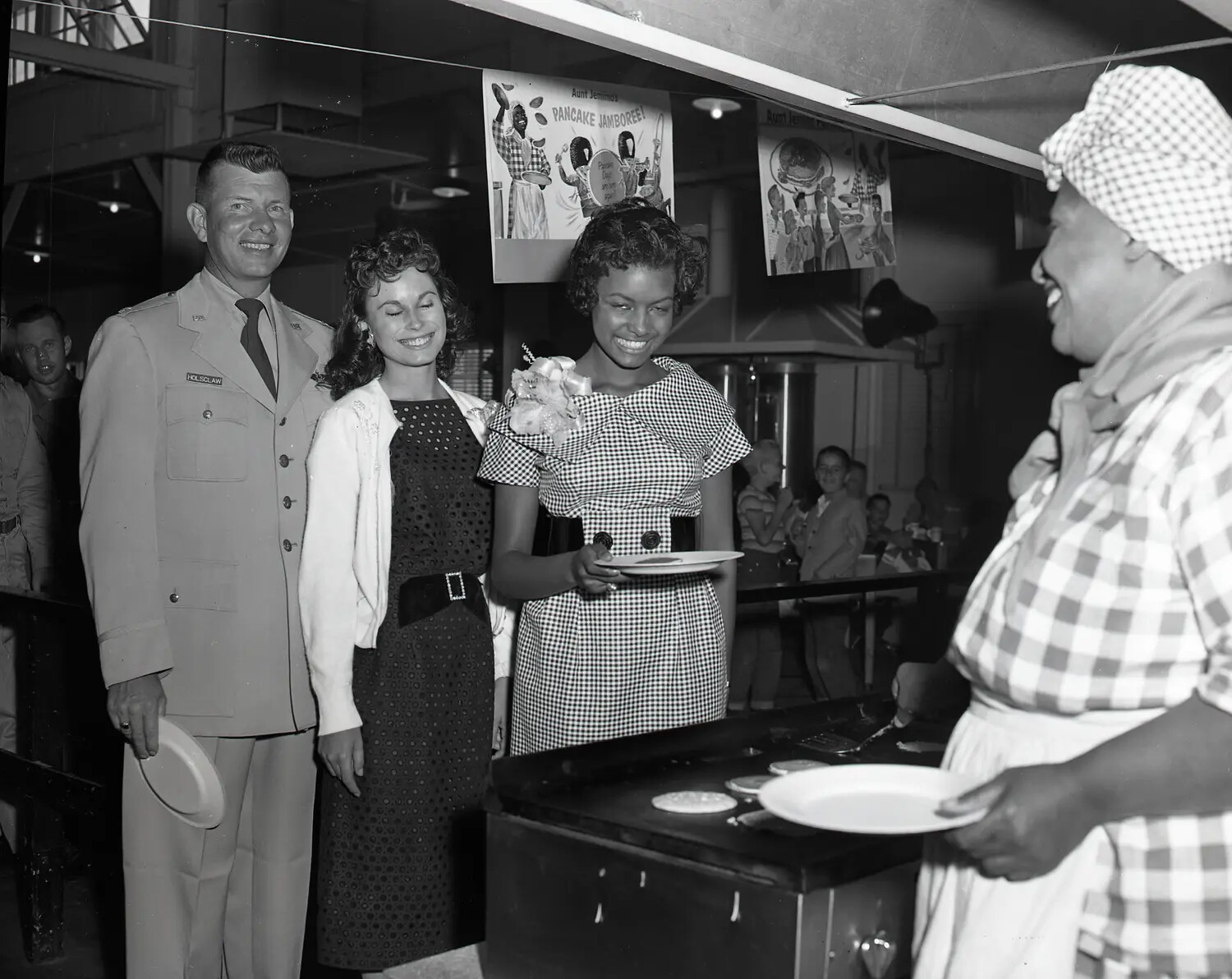 National Guard Officers and Guests at 'Aunt Jemima's Pancake Jamboree' Community Fundraiser